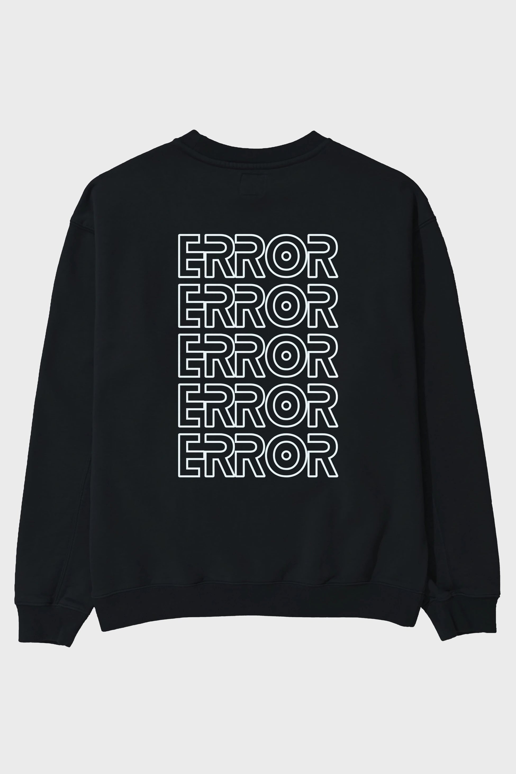 Error Yazılı Arka Baskılı Oversize Sweatshirt Erkek Kadın Unisex