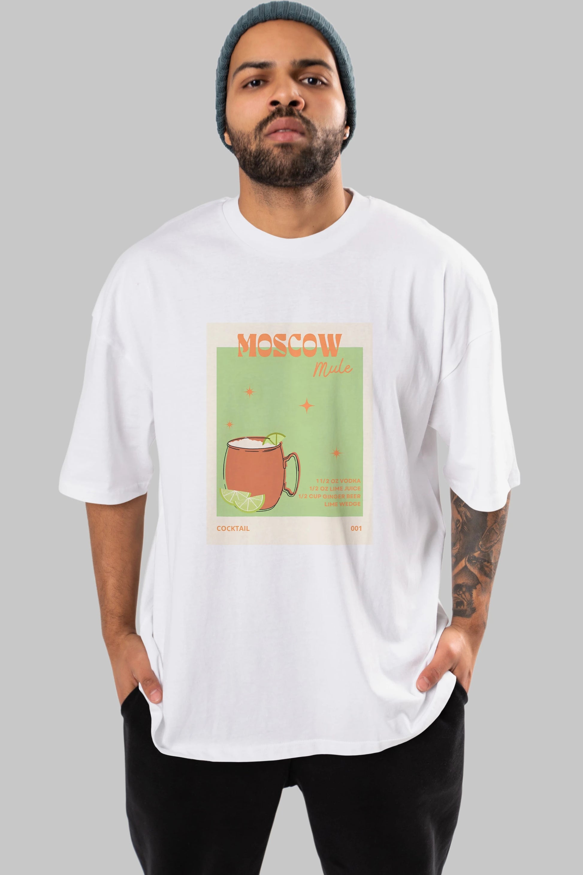 Moscow Mule 2 Ön Baskılı Oversize t-shirt Erkek Kadın Unisex %100 Pamuk Bisiklet Yaka tişort