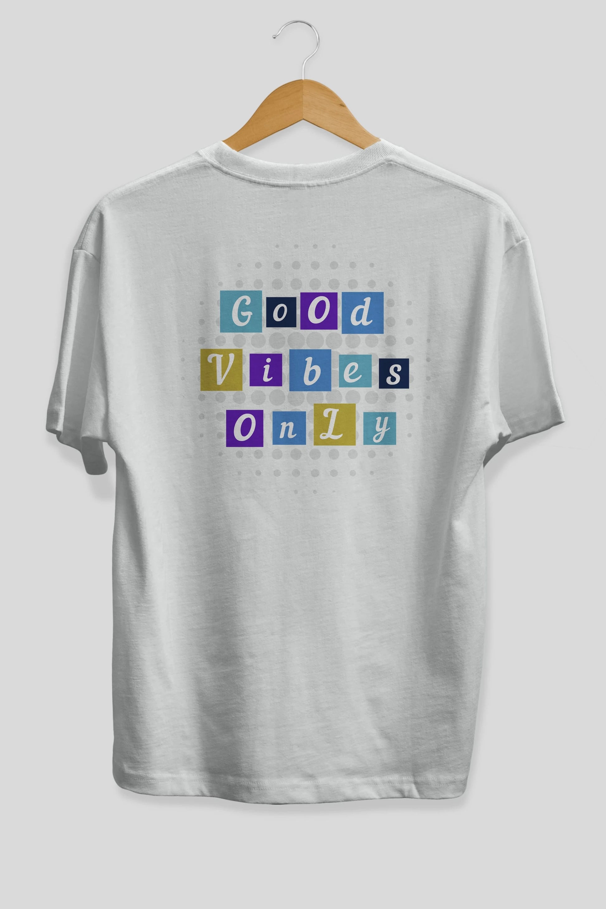 Good Vibes Only Yazılı 3 Arka Baskılı Oversize t-shirt Erkek Kadın Unisex