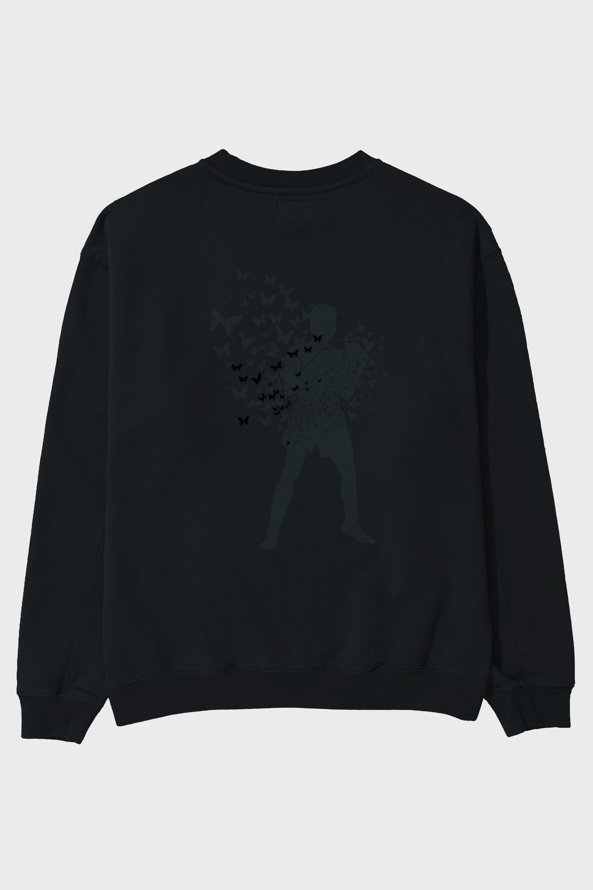 Float Like Butterfly Sting Like Bee Arka Baskılı Oversize Sweatshirt Erkek Kadın Unisex