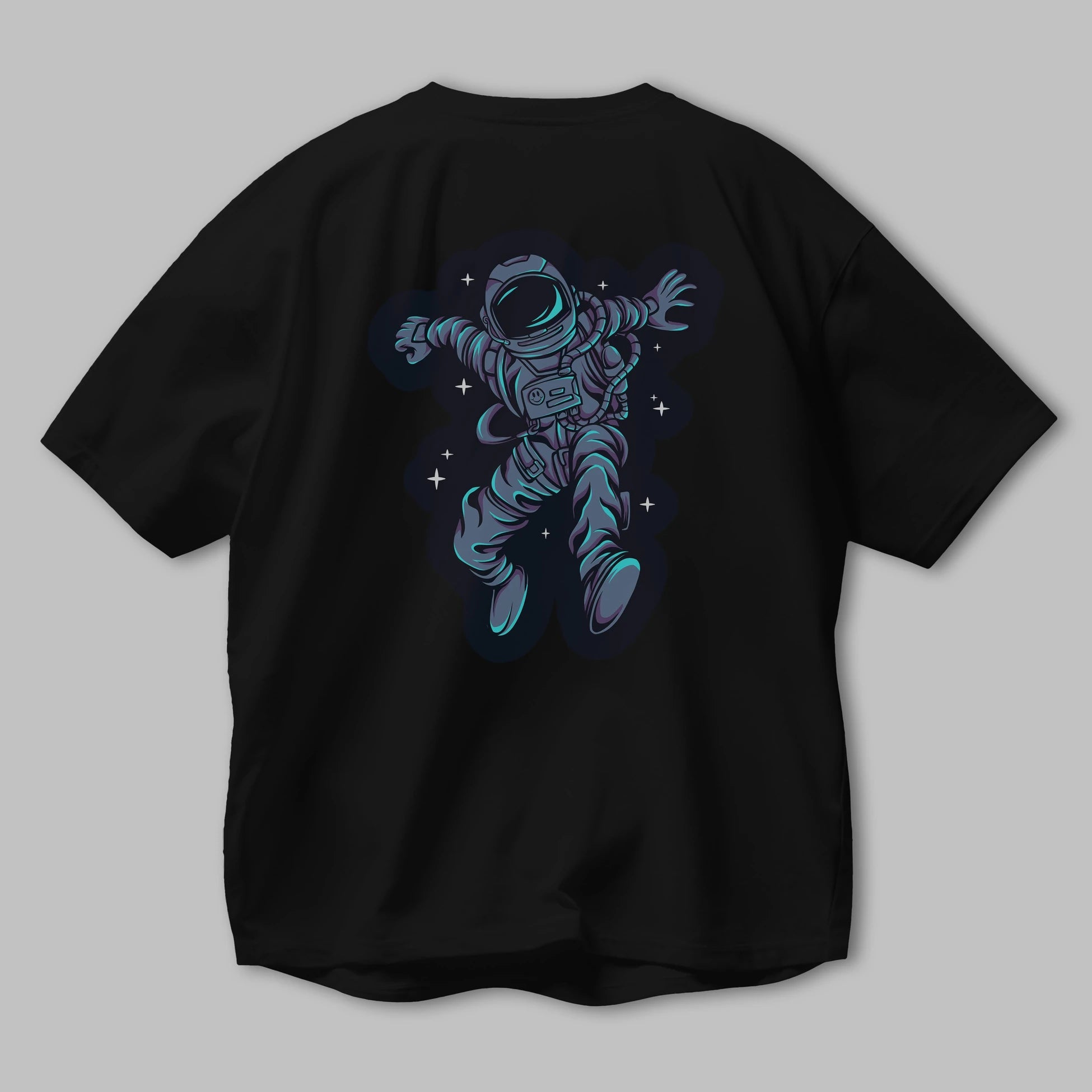 Astrostars sticker Arka Baskılı Oversize t-shirt Erkek Kadın Unisex