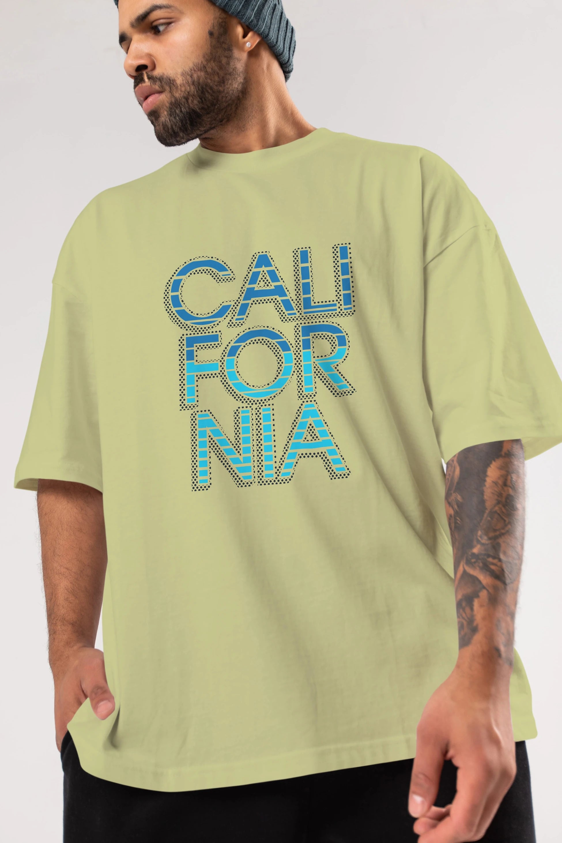 California 3 Ön Baskılı Oversize t-shirt Erkek Kadın Unisex