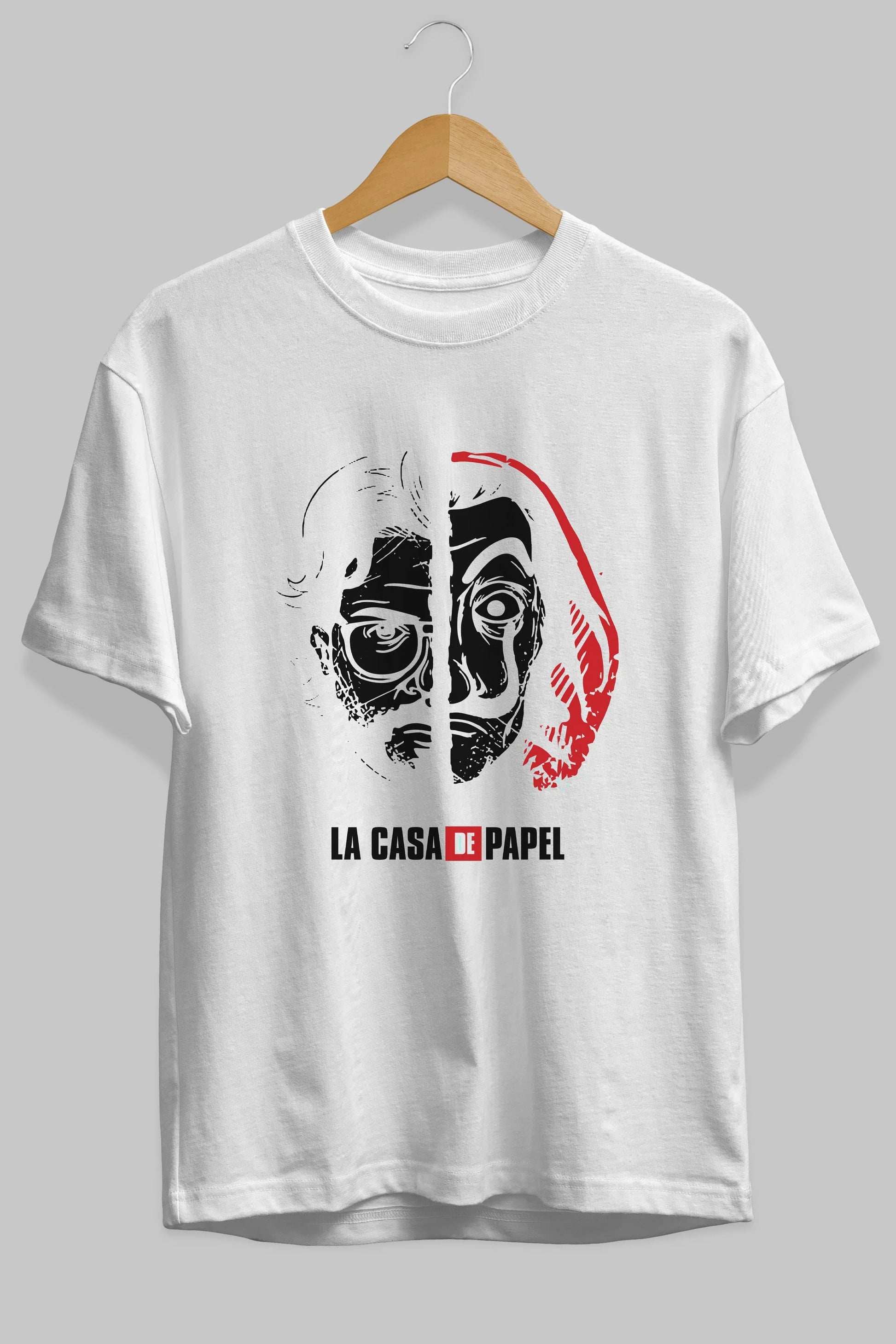 La Casa De Papel (9) Ön Baskılı Oversize t-shirt Erkek Kadın Unisex %100 Pamuk Bisiklet Yaka tişort