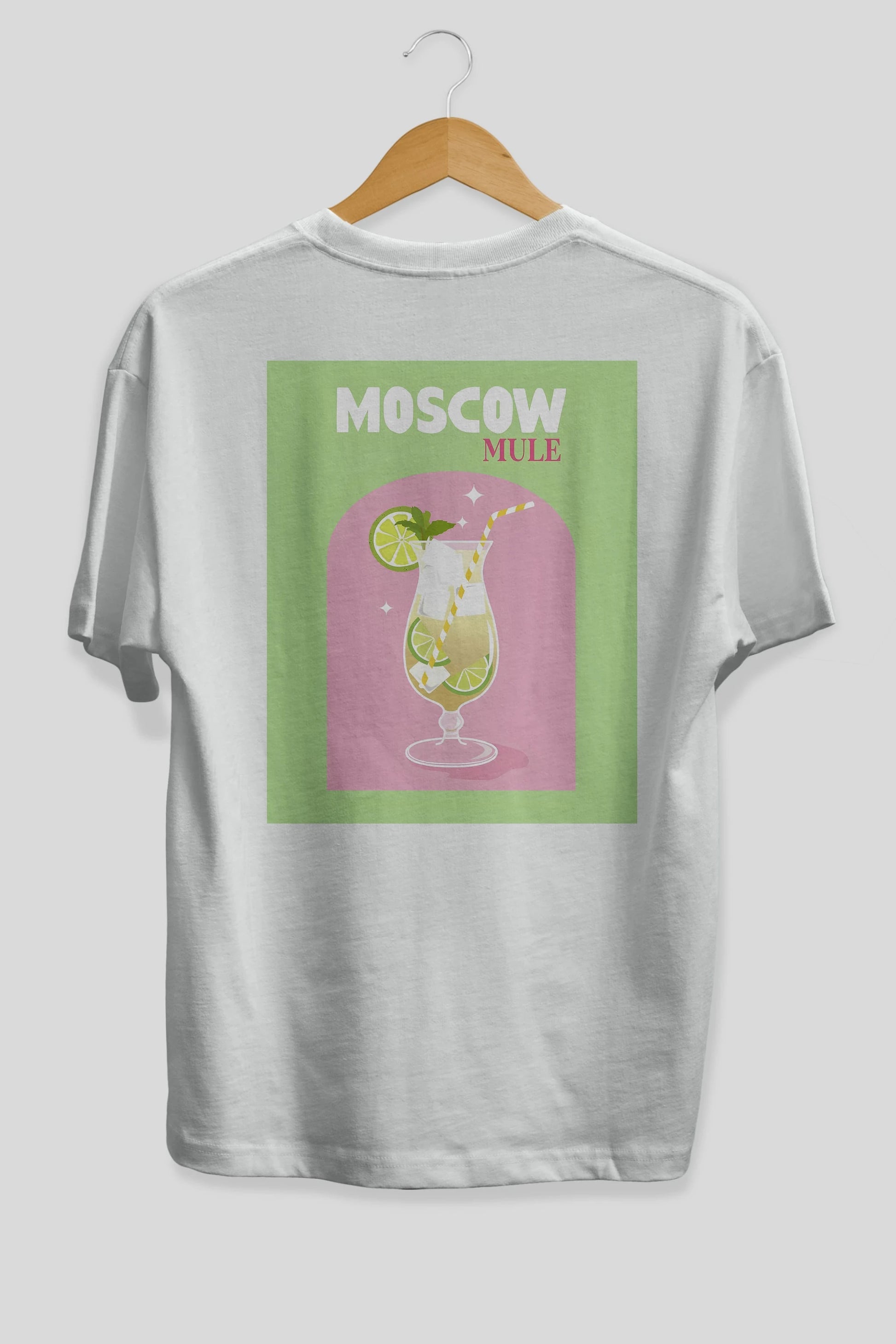 Moscow Mule 5 Arka Baskılı Oversize t-shirt Erkek Kadın Unisex %100 Pamuk Bisiklet Yaka tişort