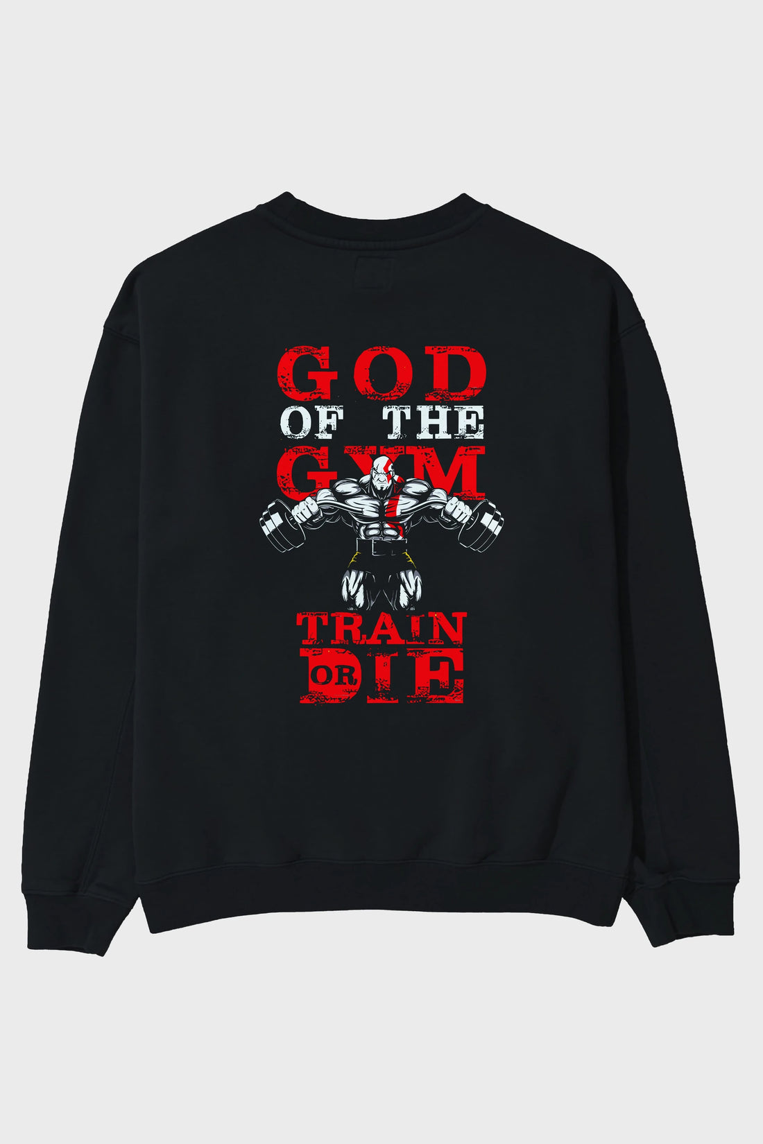 God of The GYM Arka Baskılı Oversize Sweatshirt Erkek Kadın Unisex