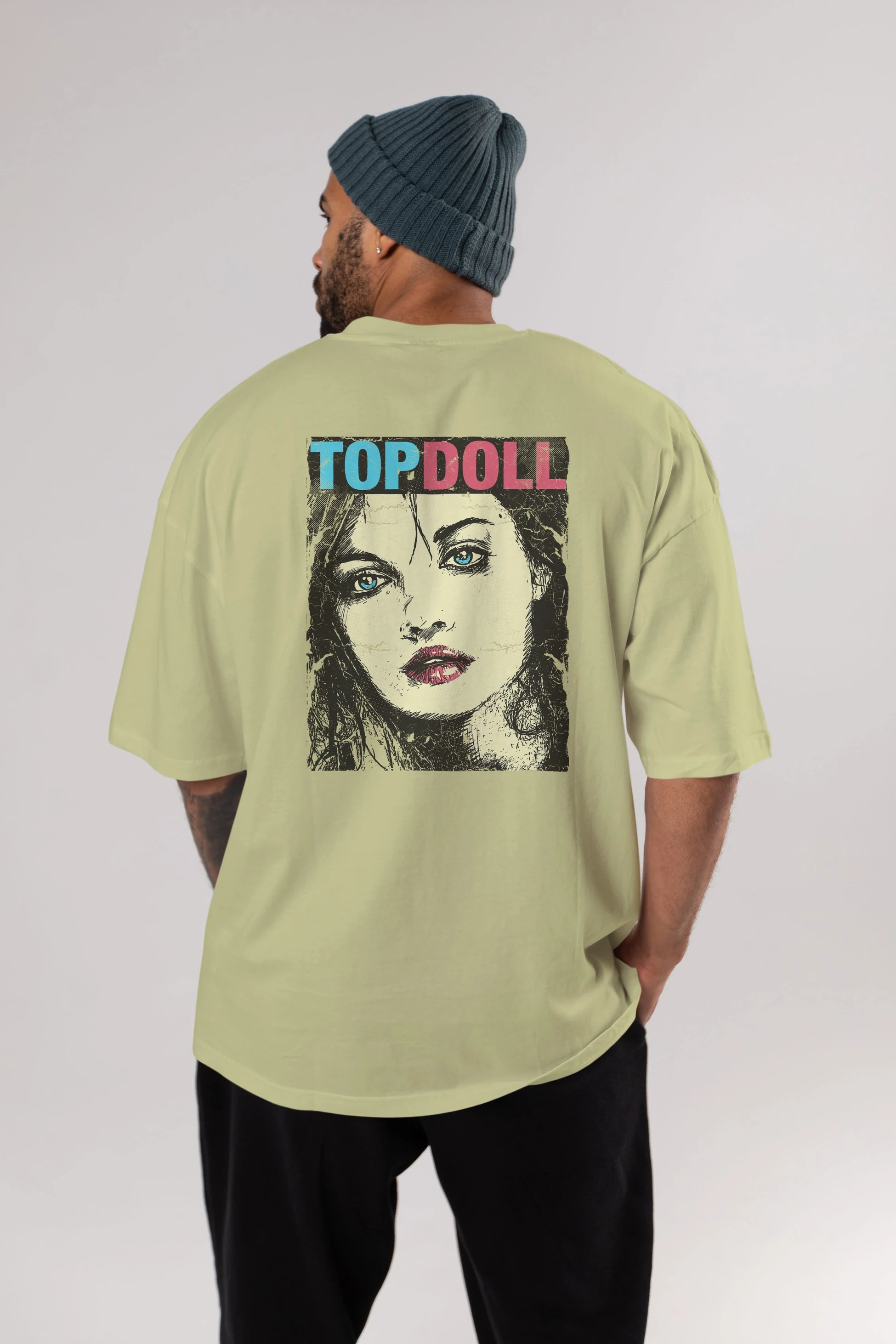Topdoll Streetwear Arka Baskılı Oversize t-shirt Erkek Kadın Unisex