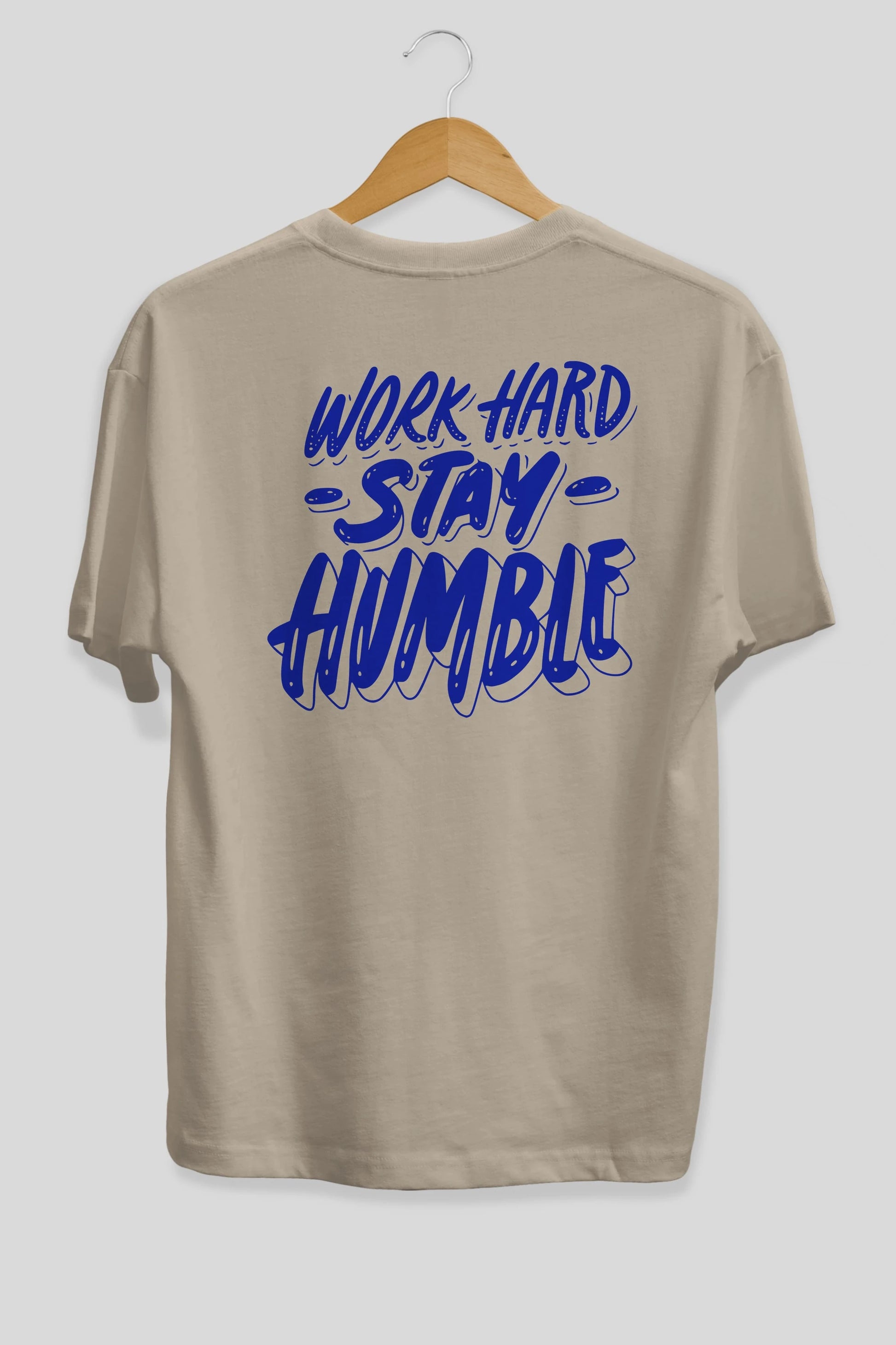 Word Hard Yazılı Arka Baskılı Oversize t-shirt Erkek Kadın Unisex