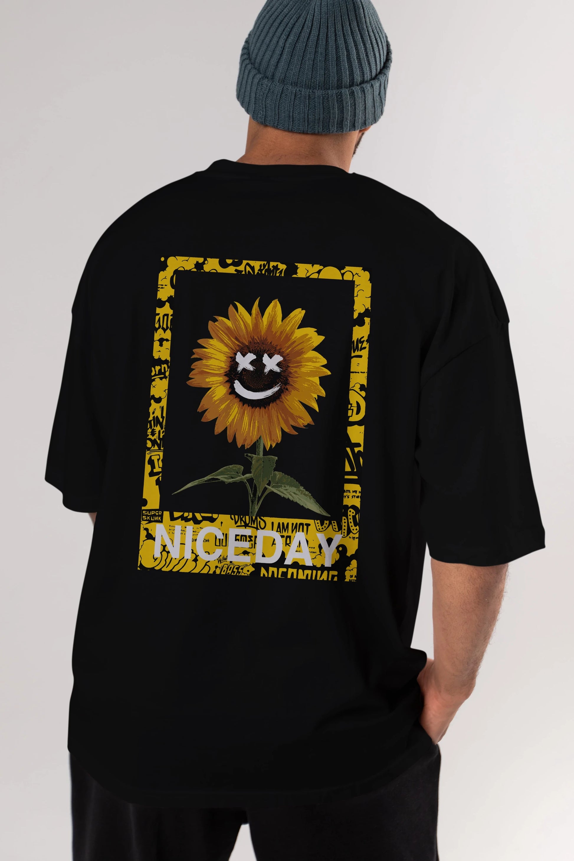 Niceday Streewear Arka Baskılı Oversize t-shirt Erkek Kadın Unisex