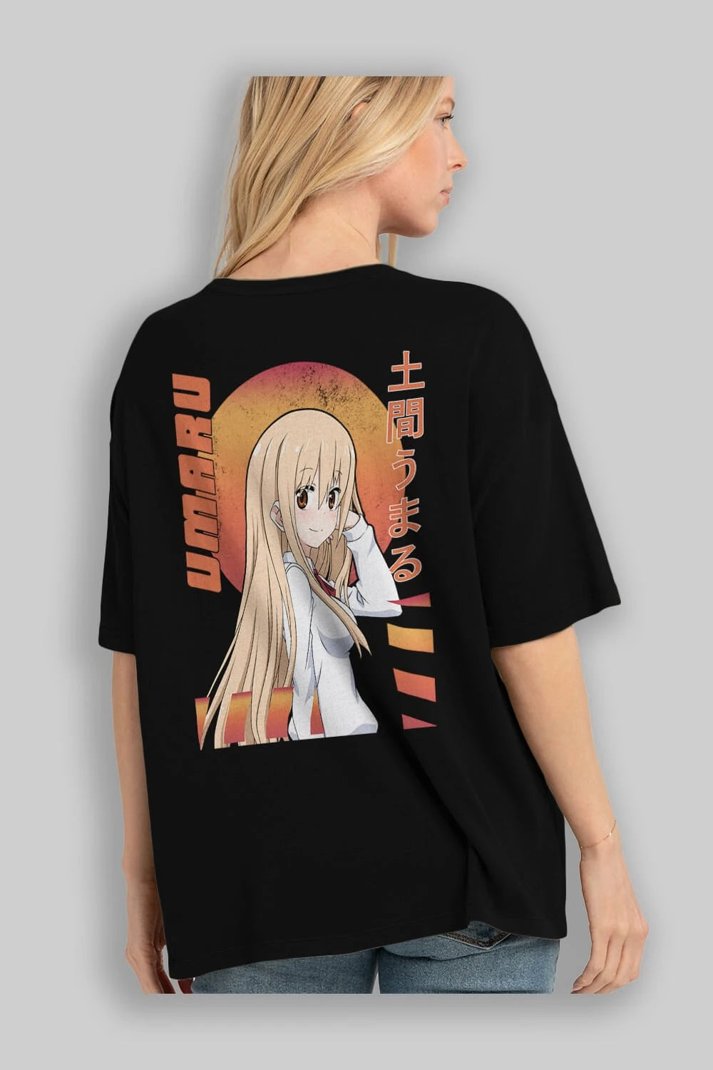 Umaru Doma 5 Anime Arka Baskılı Oversize t-shirt Erkek Kadın Unisex