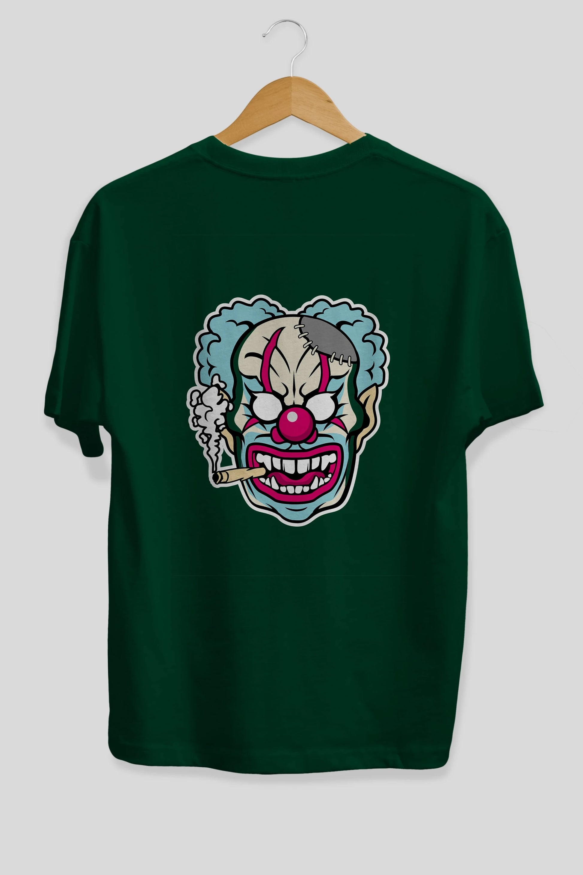 Clown Beast Arka Baskılı Oversize t-shirt Erkek Kadın Unisex %100 Pamuk tişort