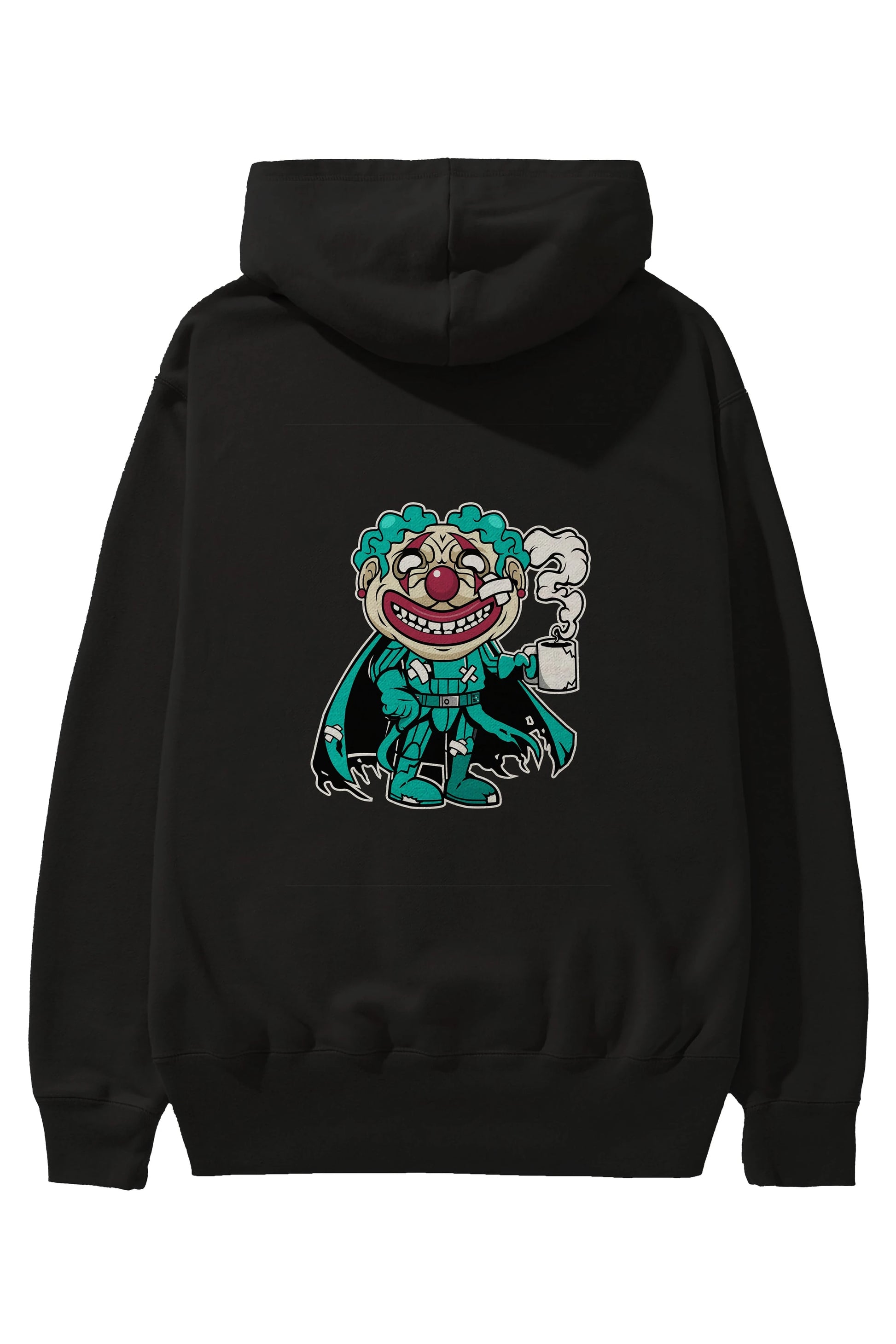 Super Clown Arka Baskılı Hoodie Oversize Kapüşonlu Sweatshirt Erkek Kadın Unisex