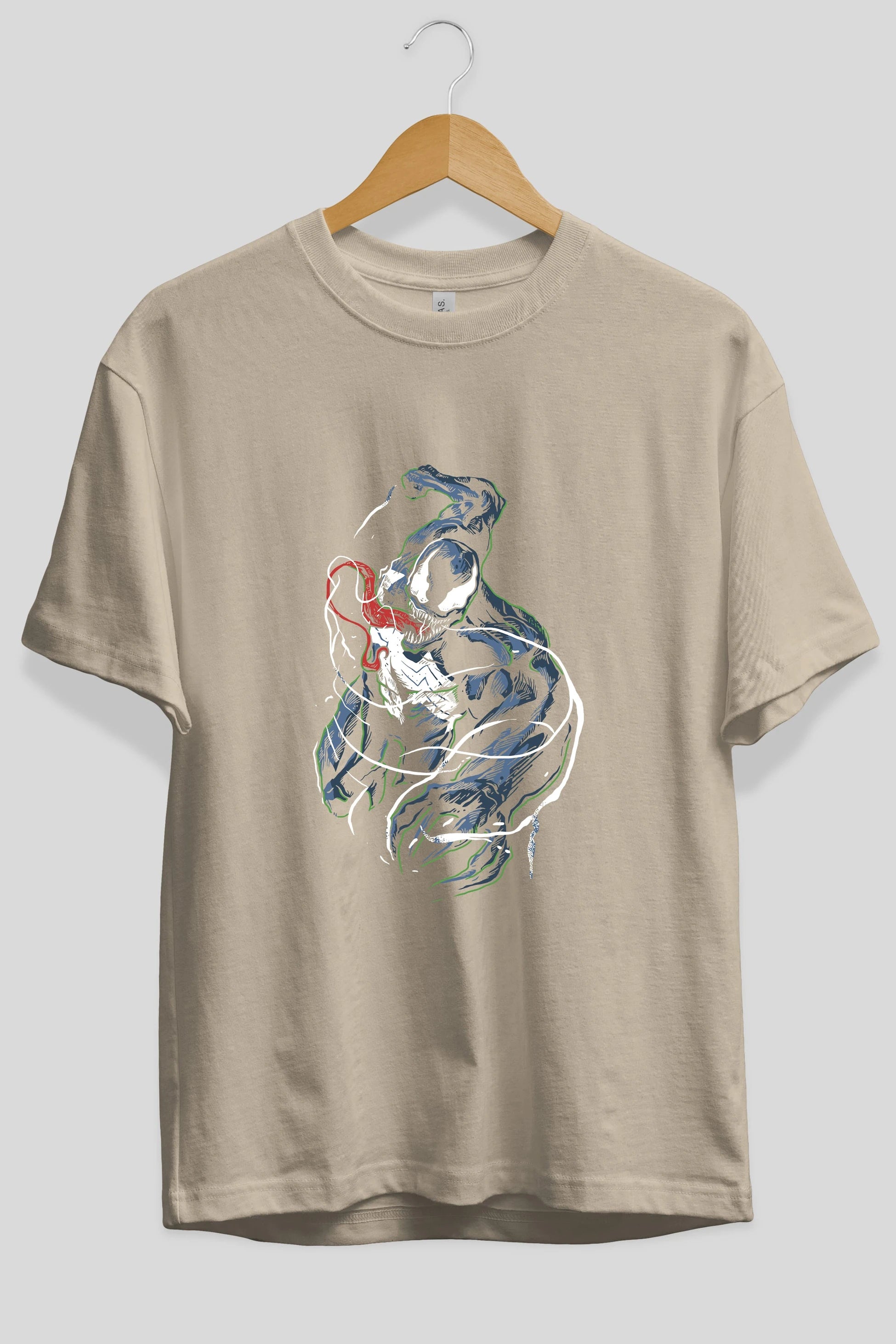 Venom (5) Ön Baskılı Oversize t-shirt Erkek Kadın Unisex %100 Pamuk Bisiklet Yaka tişort