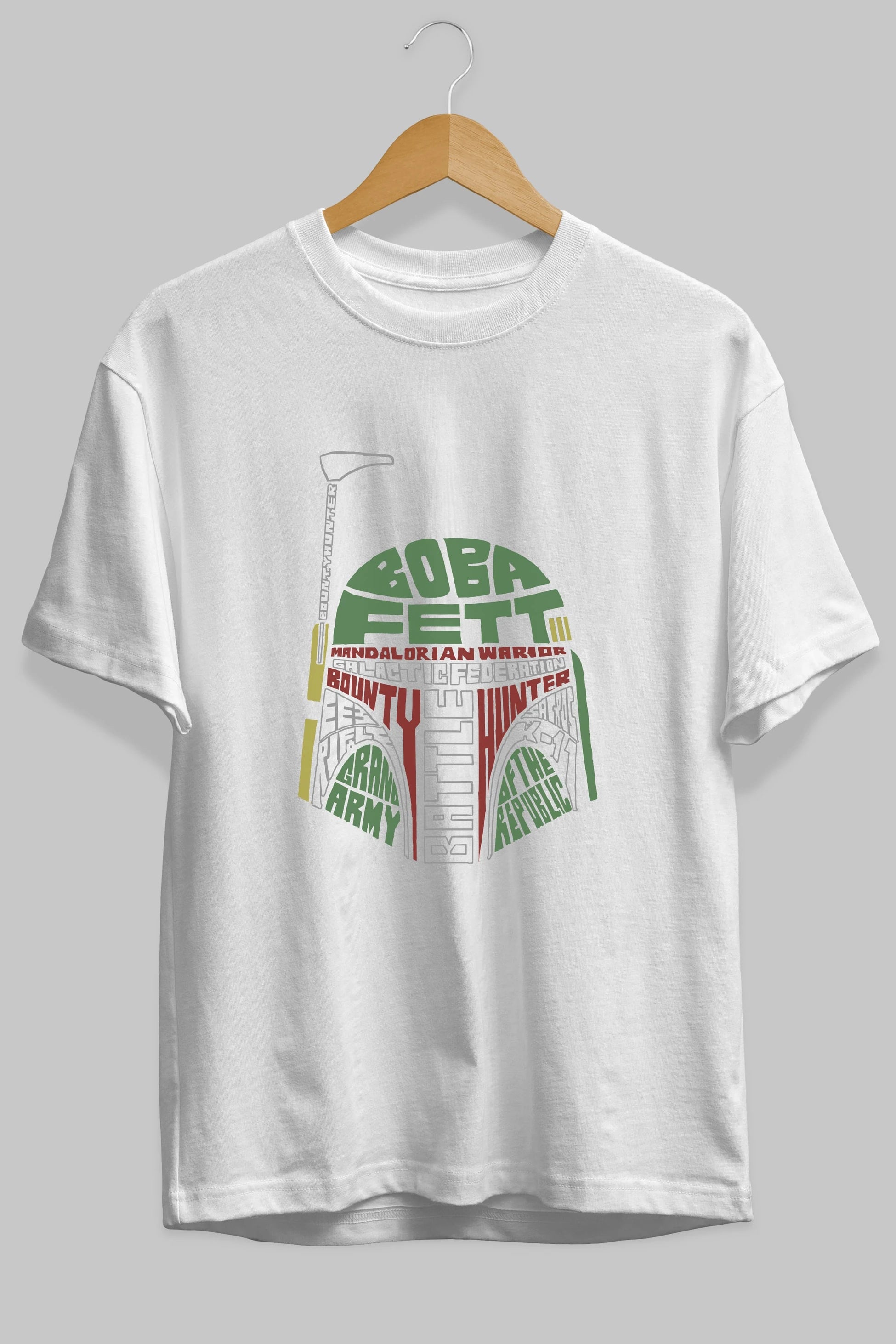 Boba Fett (2) Ön Baskılı Oversize t-shirt %100 pamuk Erkek Kadın Unisex