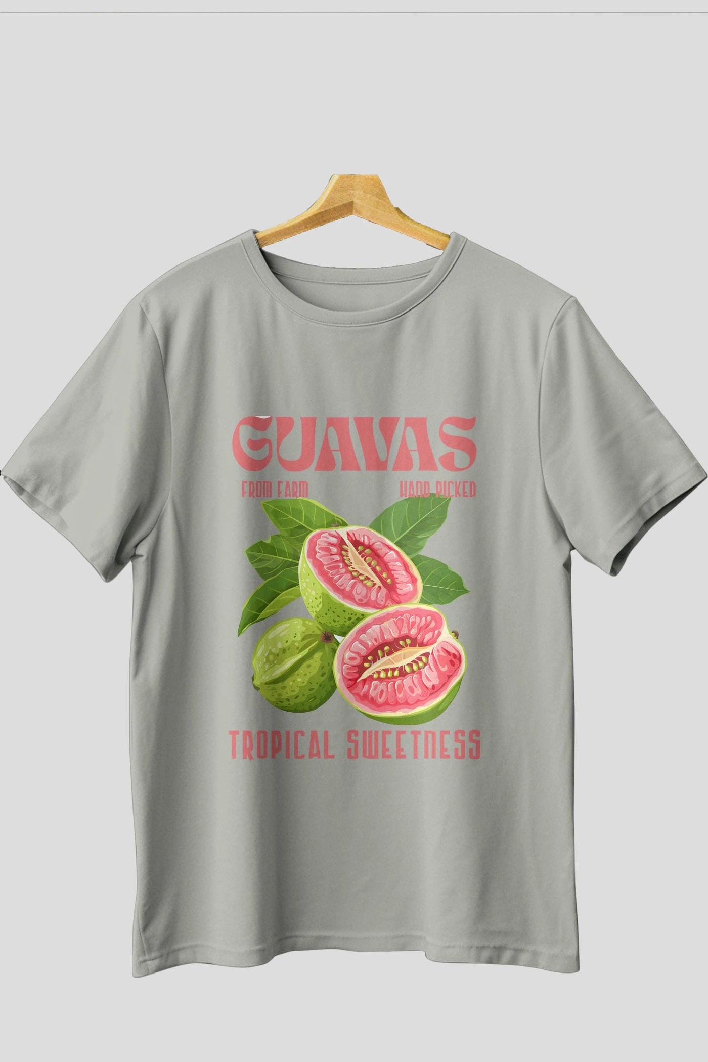 Guavas Ön Baskılı Oversize t-shirt Erkek Kadın Pamuk Bisiklet Yaka tişort