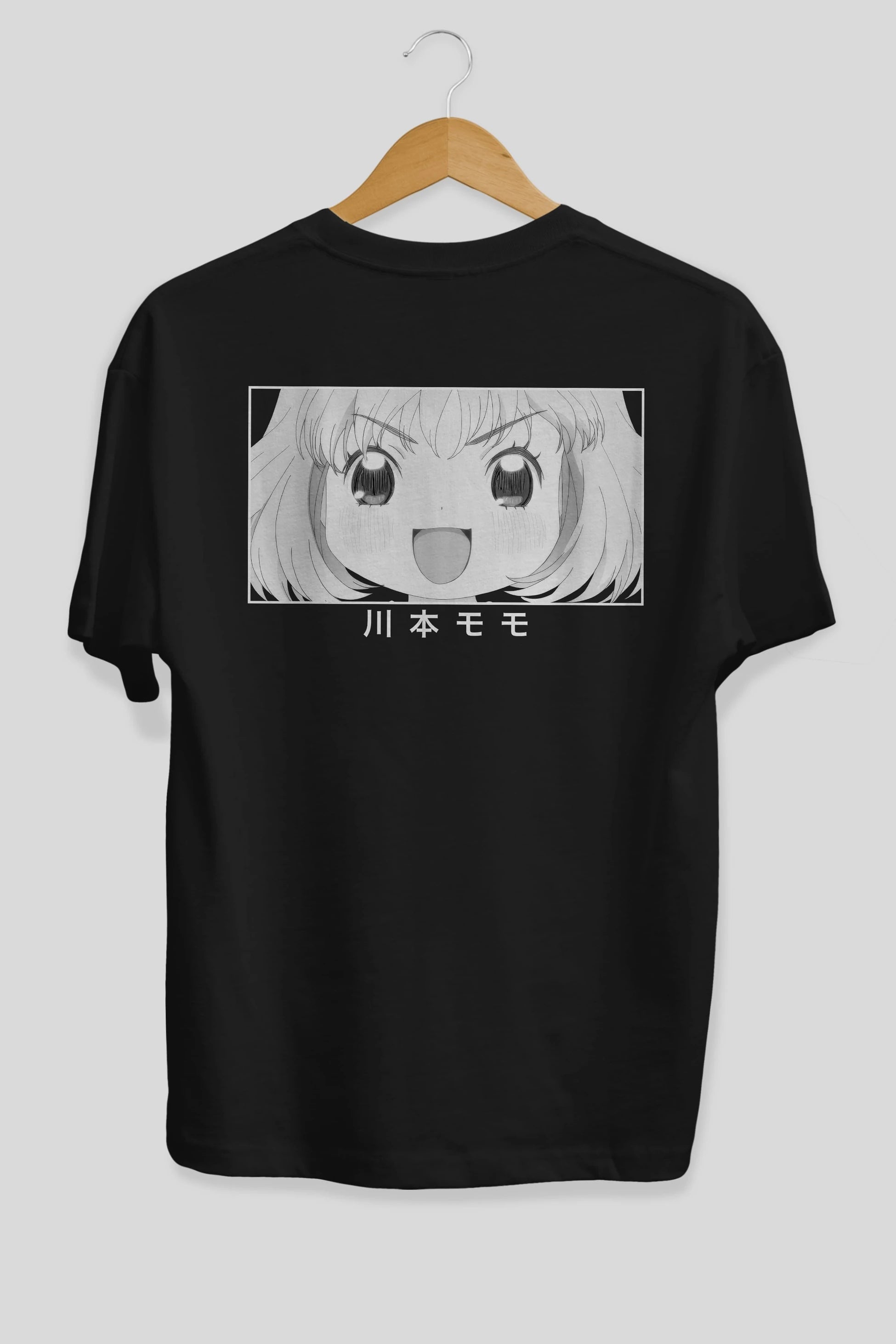 Momo Kawamoto 1 Anime Arka Baskılı Oversize t-shirt Erkek Kadın Unisex