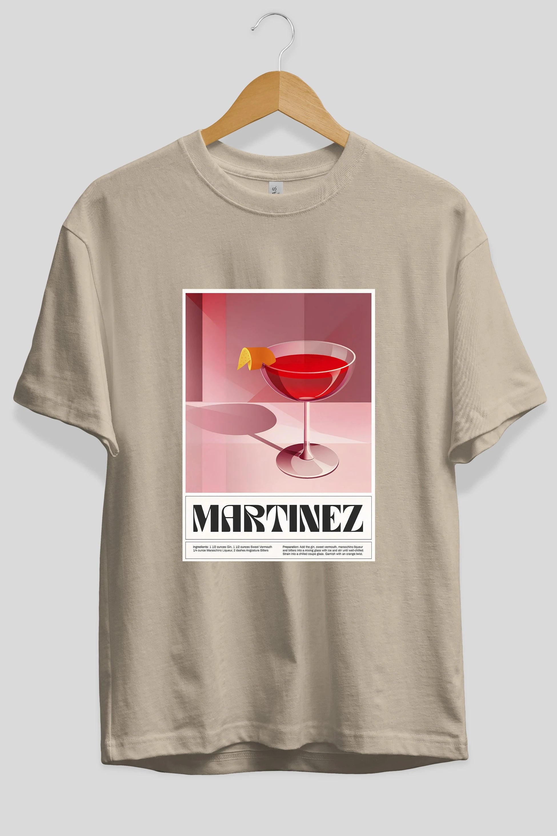 Martinez Ön Baskılı Oversize t-shirt Erkek Kadın Unisex %100 Pamuk Bisiklet Yaka tişort