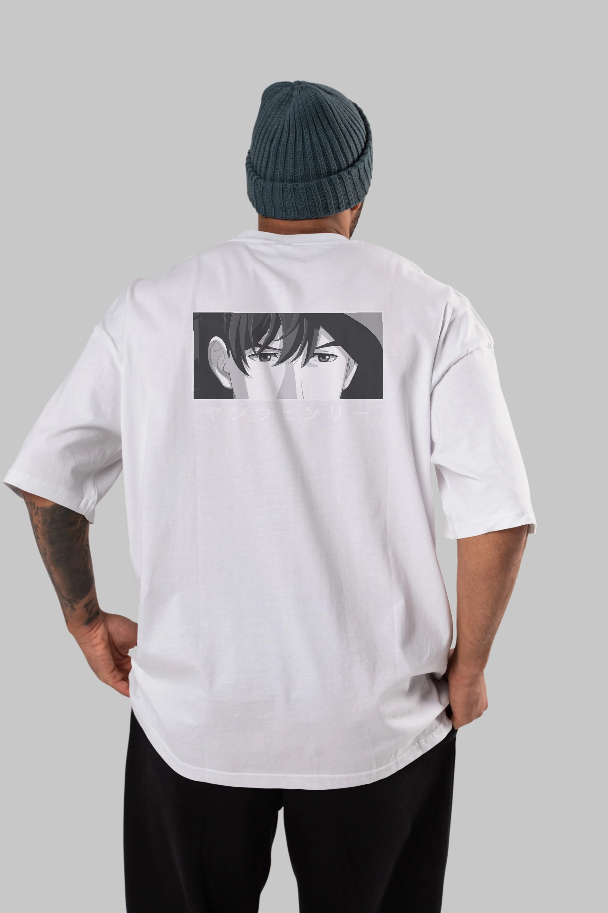 Wen-li Yang 1 Anime Arka Baskılı Oversize t-shirt Erkek Kadın Unisex