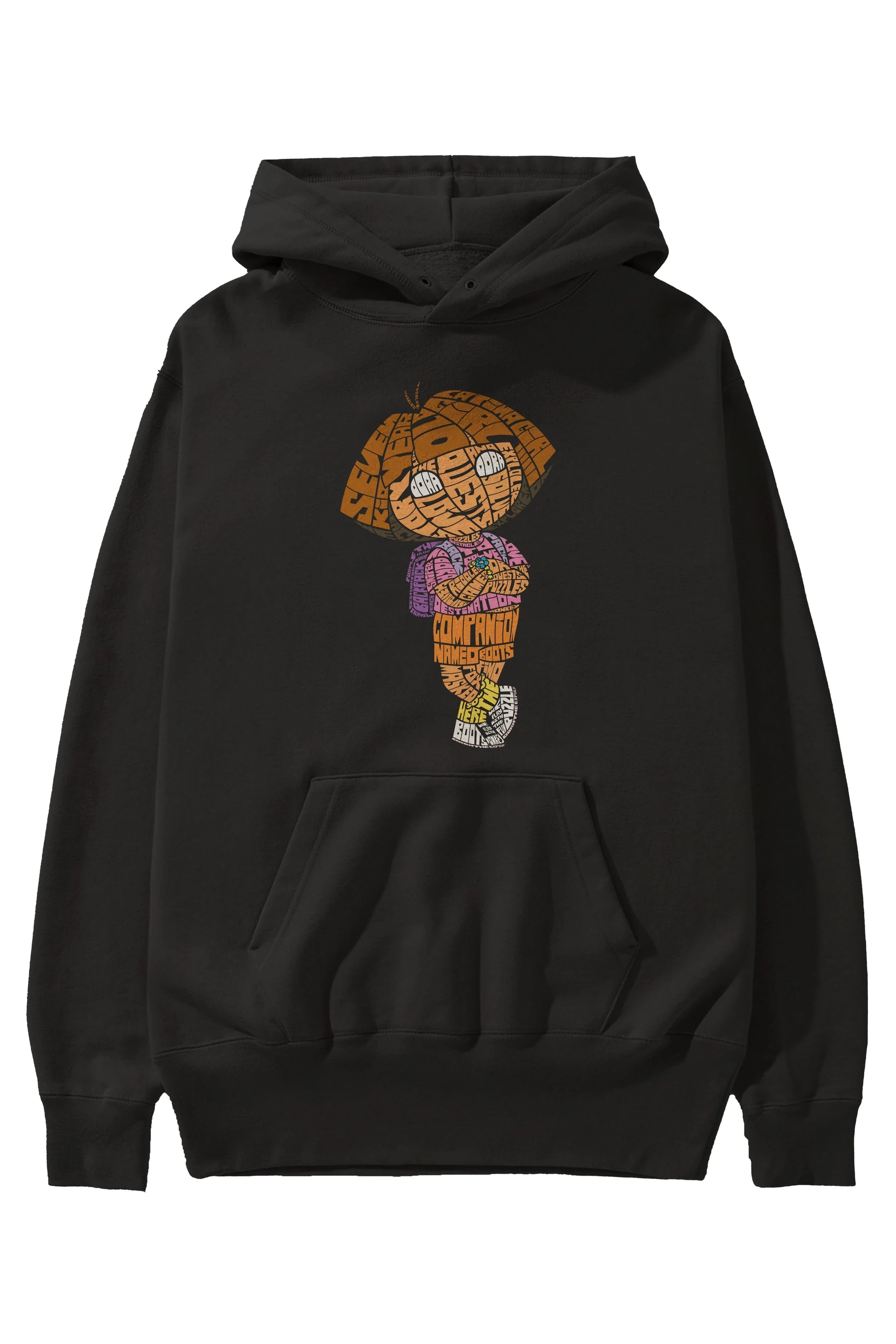 Dora Ön Baskılı Hoodie Oversize Kapüşonlu Sweatshirt Erkek Kadın Unisex