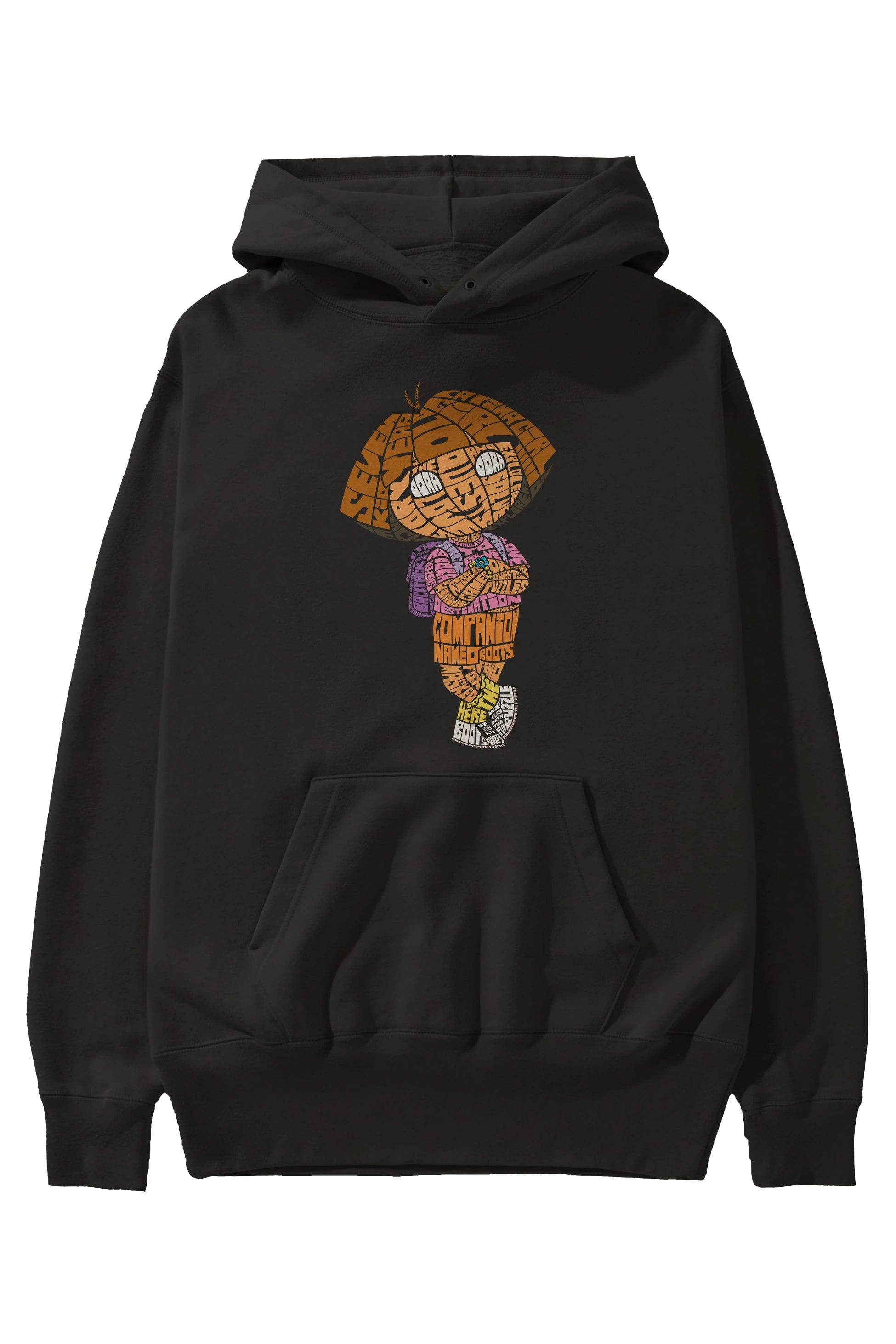 Dora Ön Baskılı Hoodie Oversize Kapüşonlu Sweatshirt Erkek Kadın Unisex