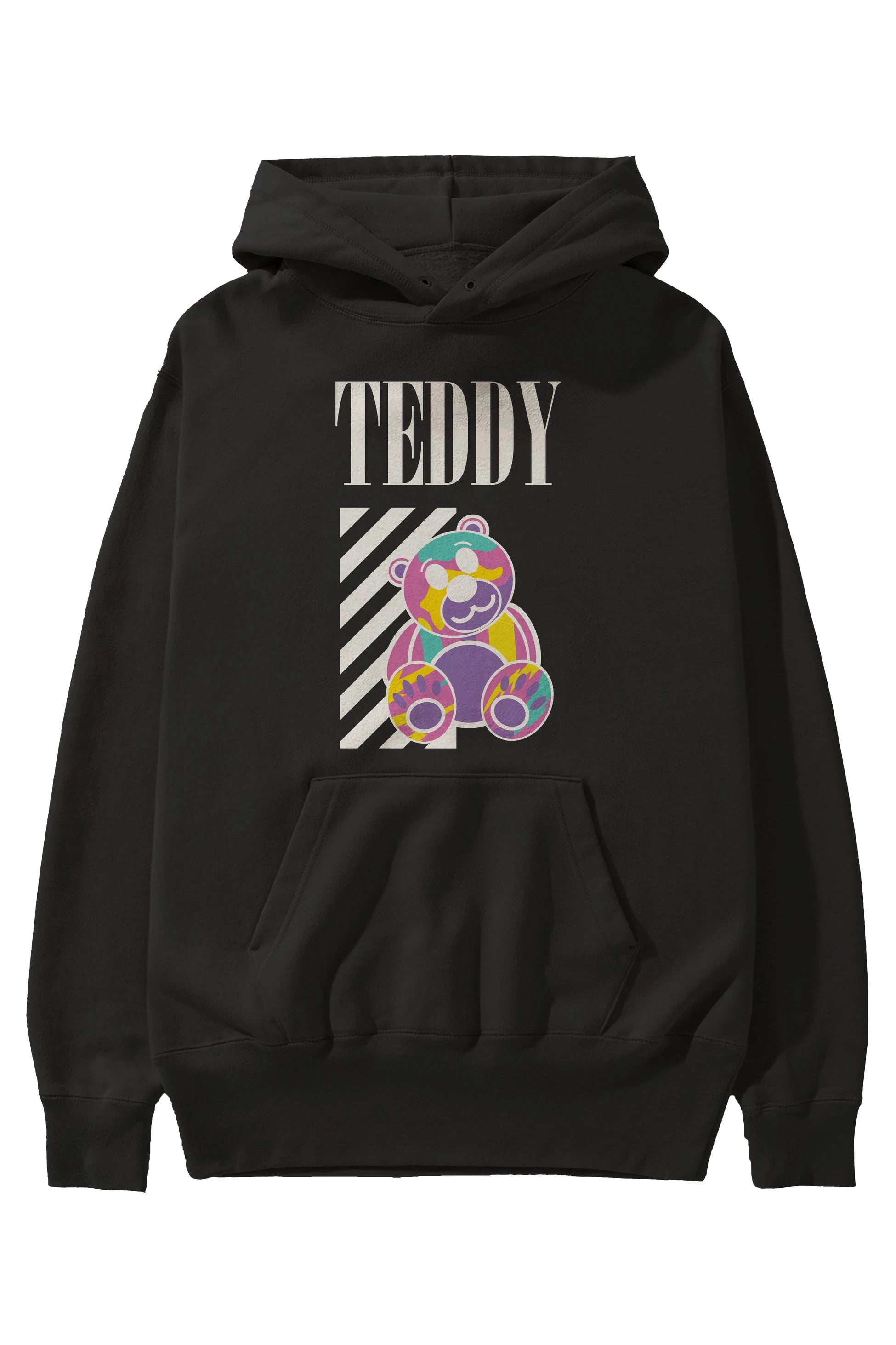 Teddy Bear 2 Ön Baskılı Hoodie Oversize Kapüşonlu Sweatshirt Erkek Kadın Unisex