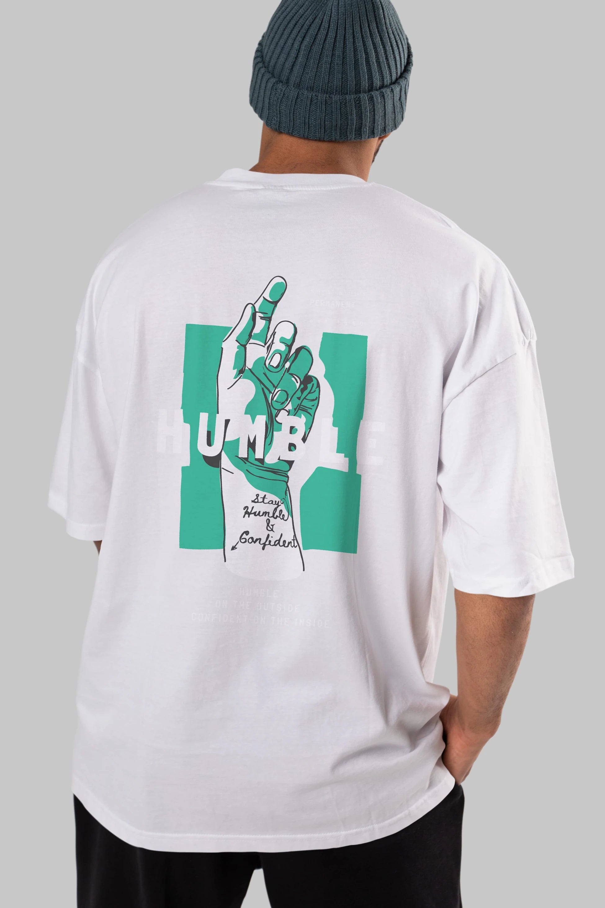 Humble Arka Baskılı Oversize t-shirt Erkek Kadın Unisex