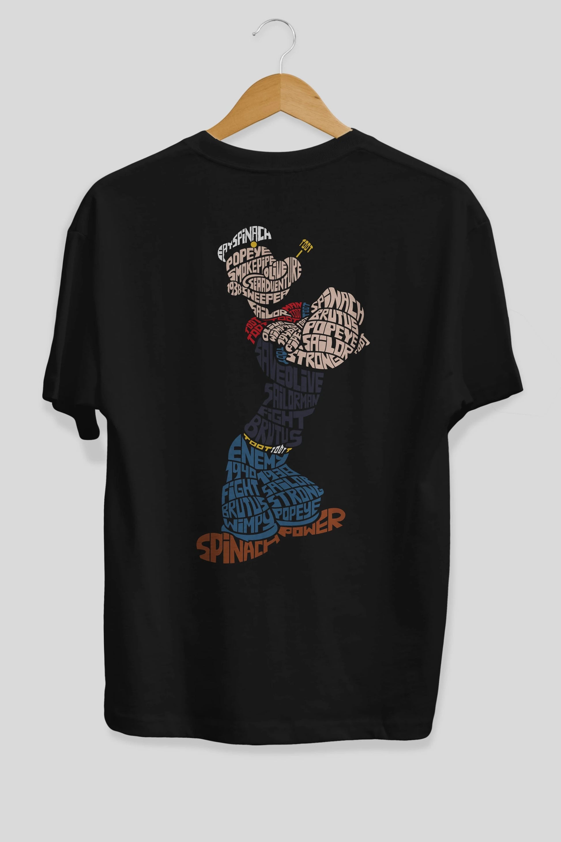 Sailorman Arka Baskılı Oversize t-shirt %100 pamuk Erkek Kadın Unisex