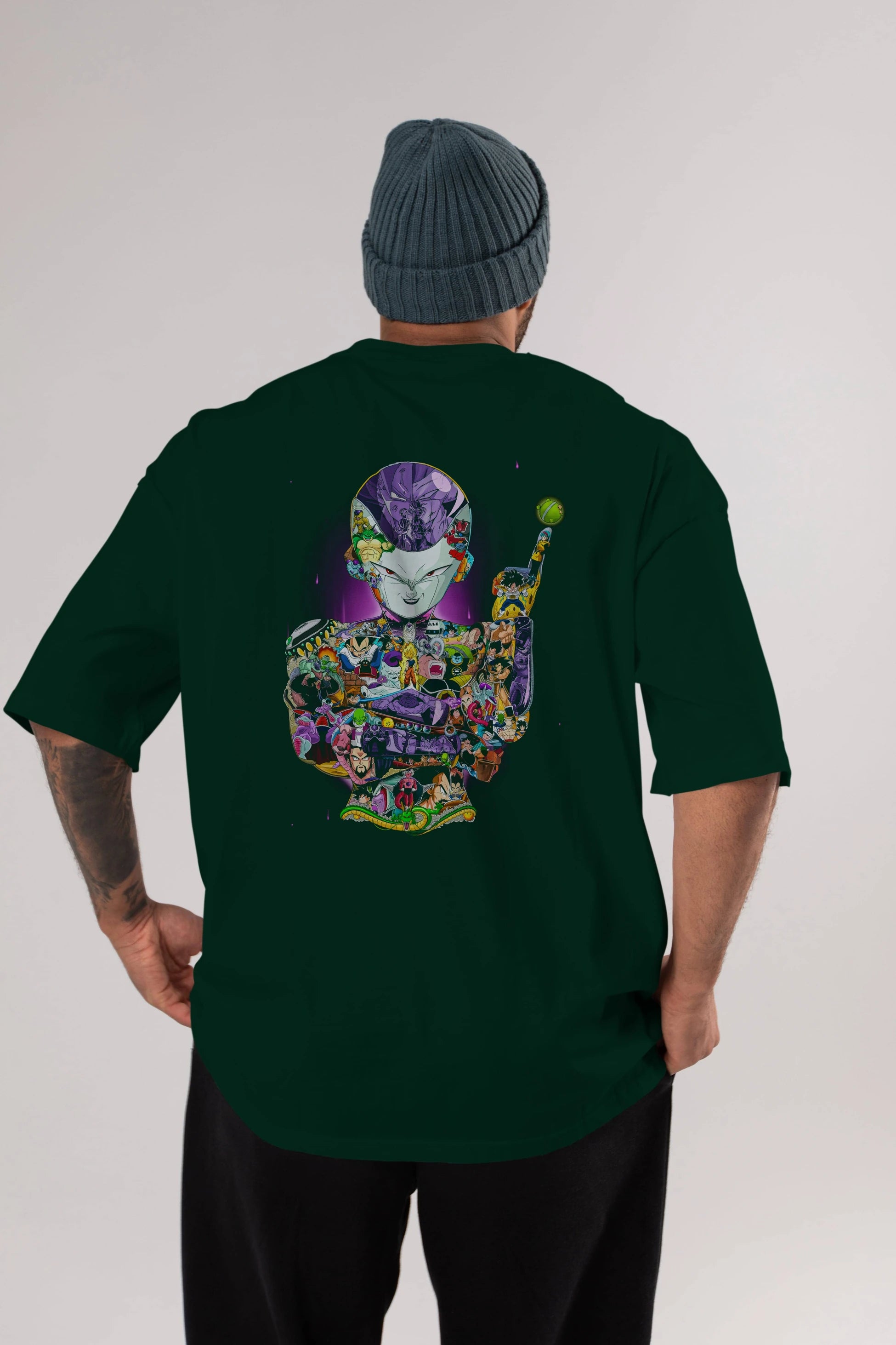 DRAGON BALL ART (4) Anime Arka Baskılı Oversize t-shirt Erkek Kadın Unisex