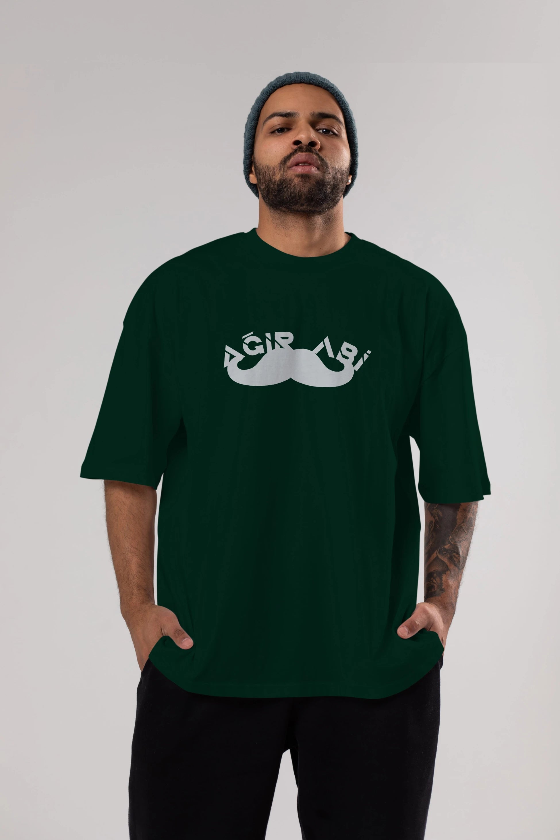Ağır Abi Ön Baskılı Oversize t-shirt %100 pamuk Erkek Kadın Unisex