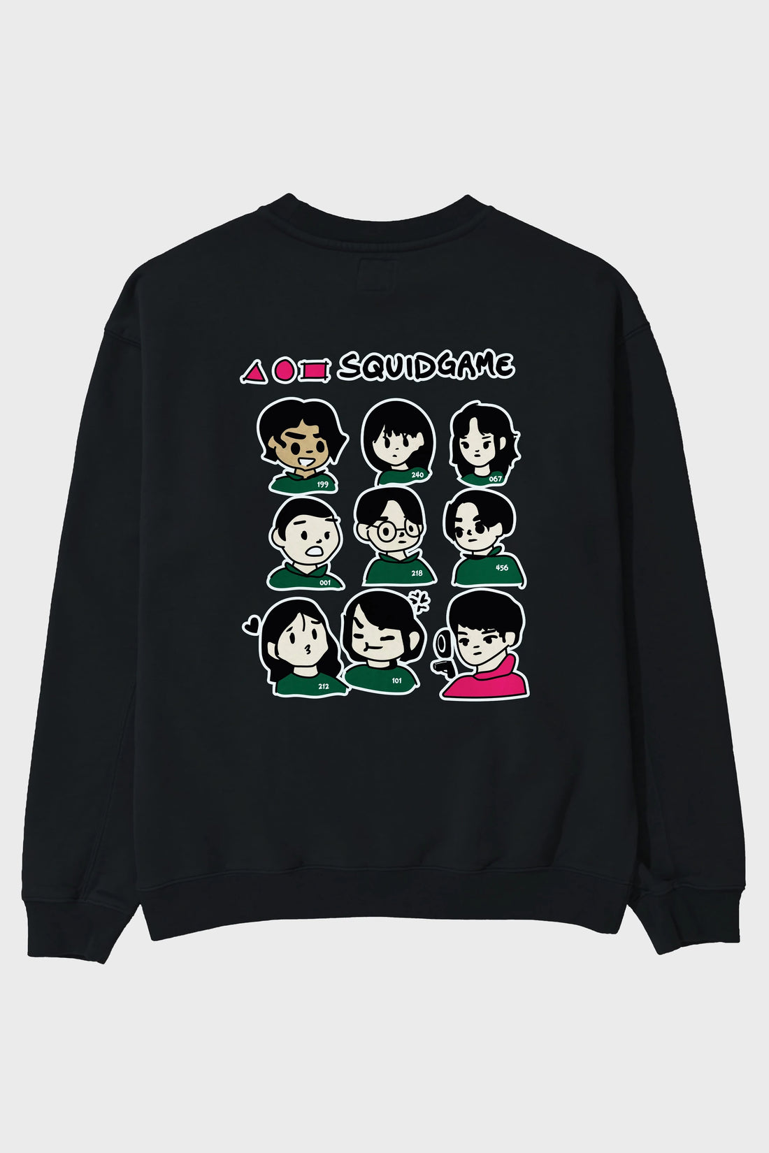 Squid Game (3) Arka Baskılı Oversize Sweatshirt Erkek Kadın Unisex