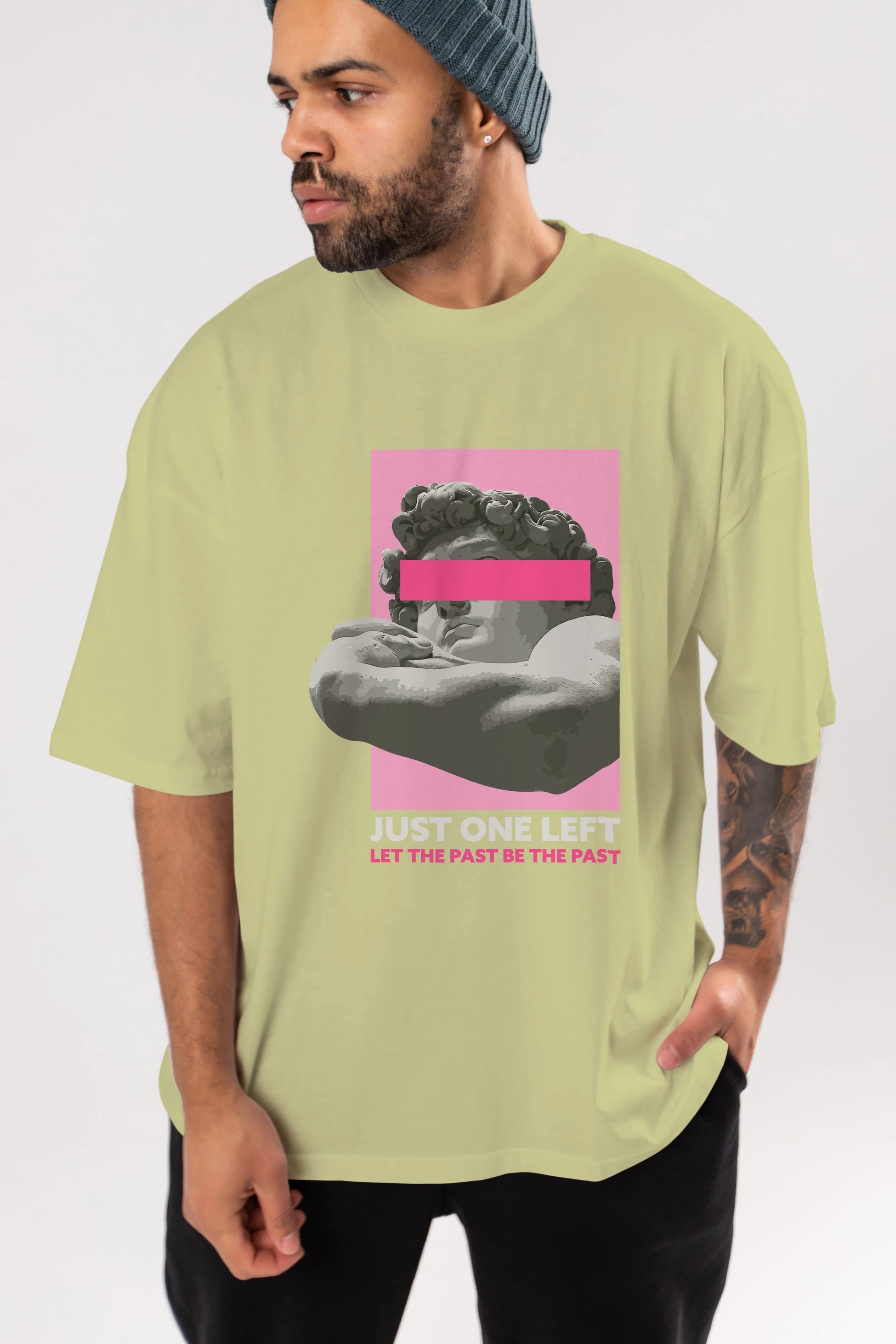 Just One Left Ön Baskılı Oversize t-shirt Erkek Kadın Unisex