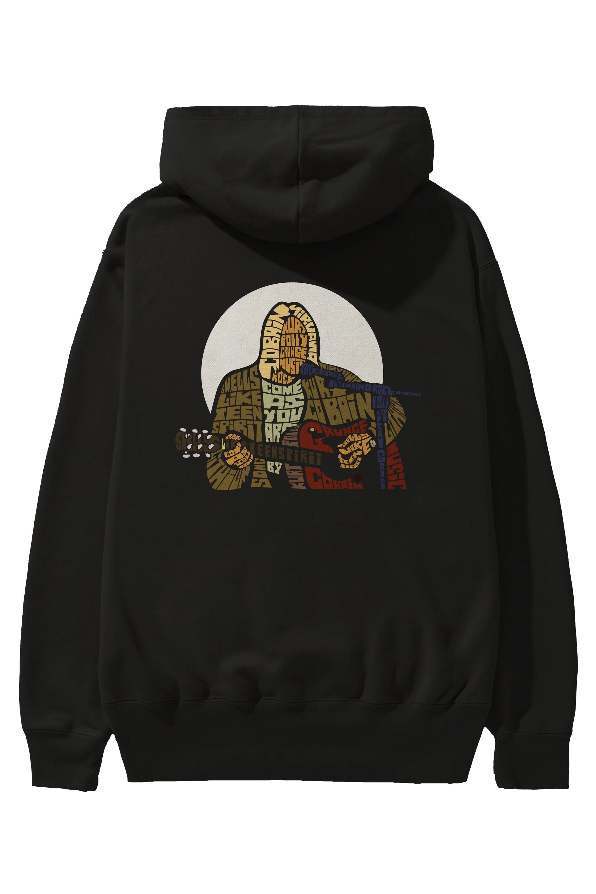 Kurt Cobain Arka Baskılı Hoodie Oversize Kapüşonlu Sweatshirt Erkek Kadın Unisex