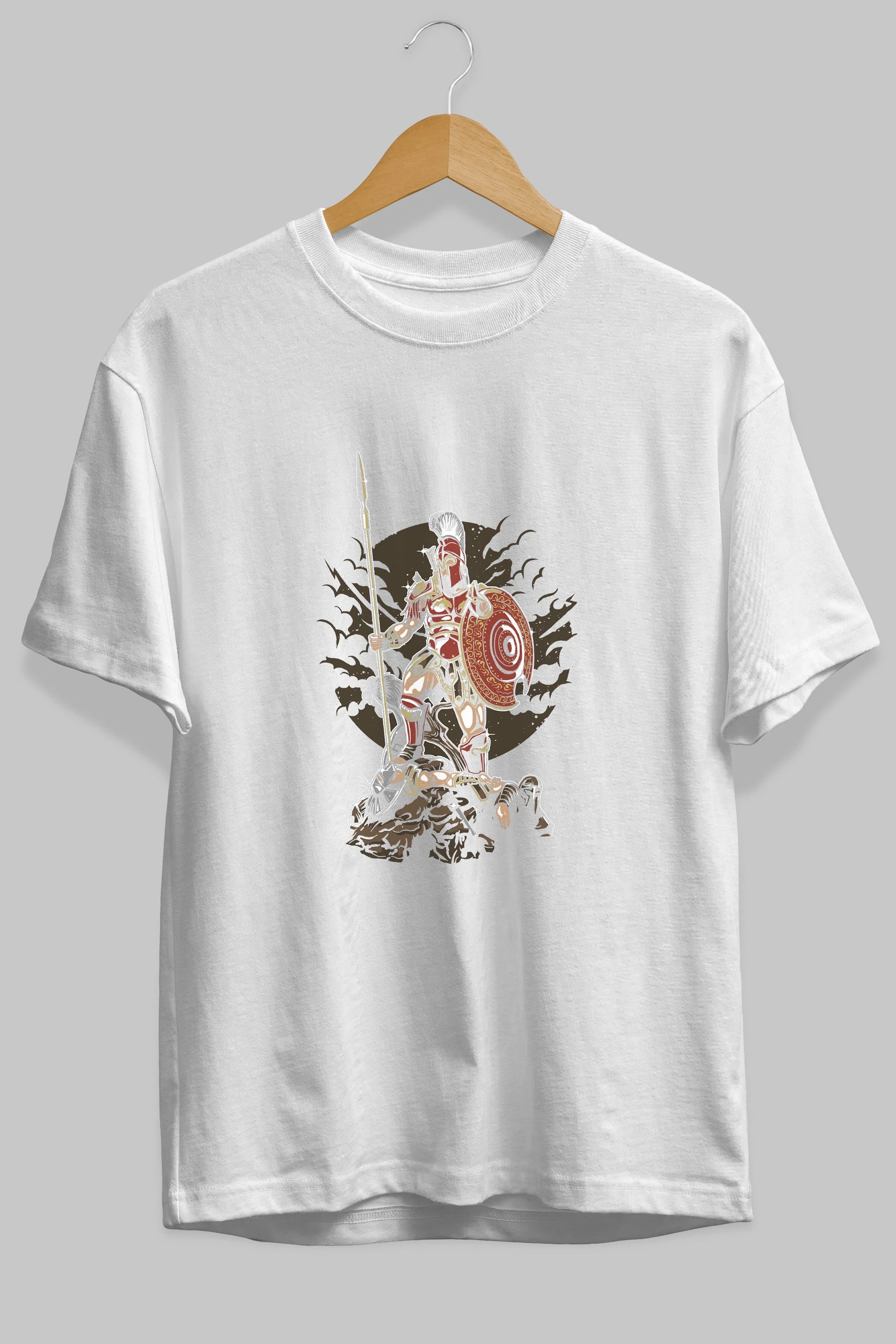 Sparta Ön Baskılı Oversize t-shirt Erkek Kadın Unisex %100 Pamuk tişort
