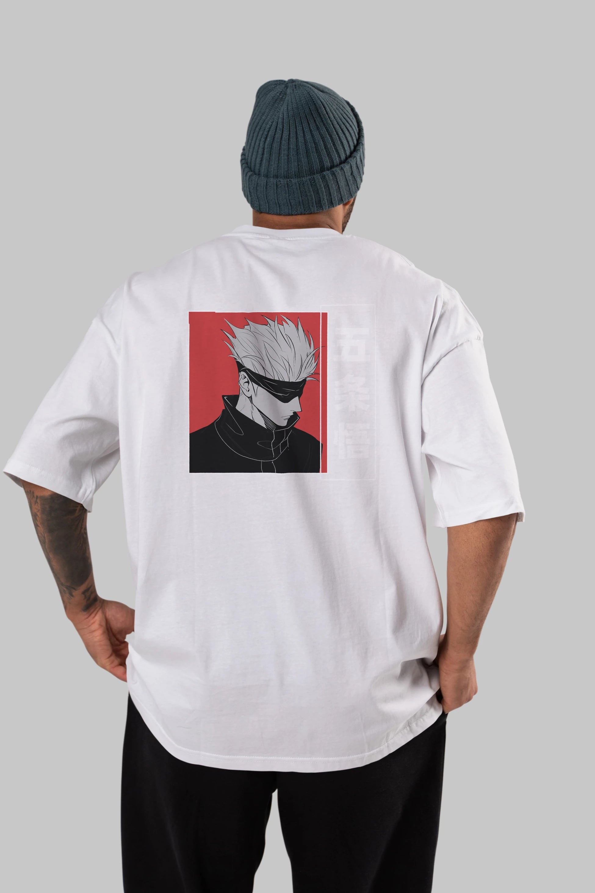 JUJUTSU KAISEN 2 Anime Arka Baskılı Oversize t-shirt Erkek Kadın Unisex