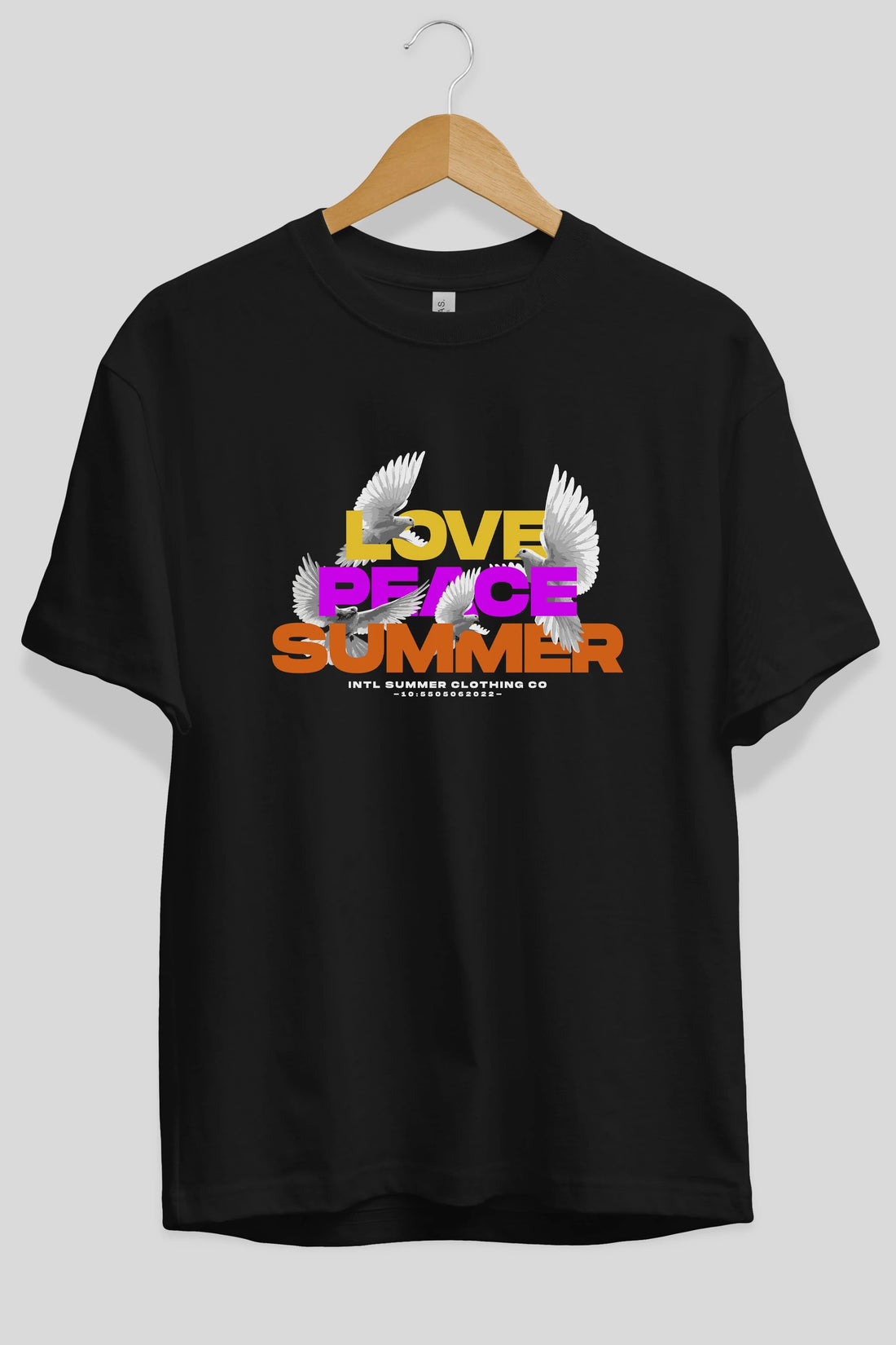 Love Peace Summer Ön Baskılı Oversize t-shirt Erkek Kadın Unisex