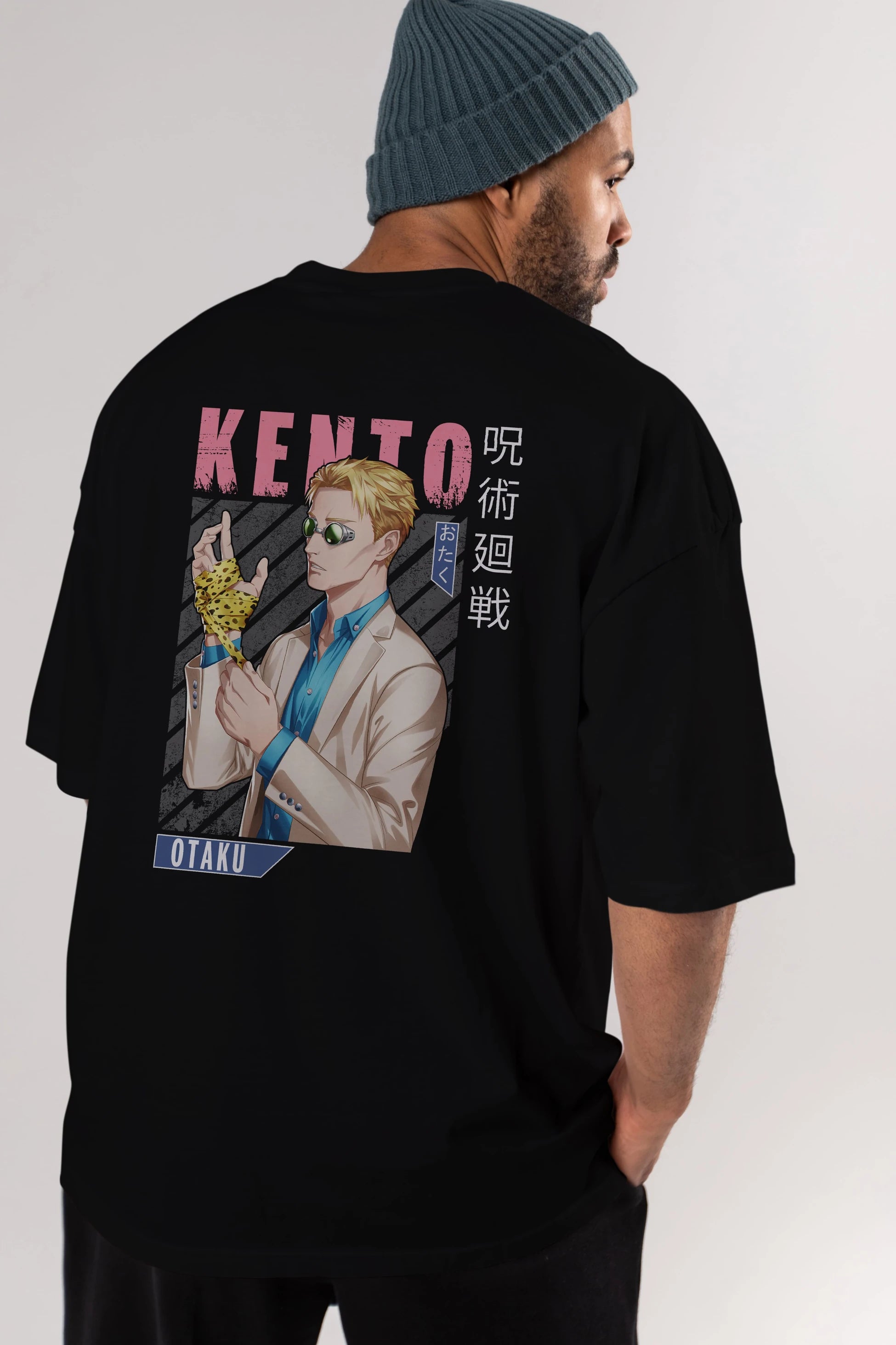 Kento Nanami Anime Arka Baskılı Oversize t-shirt Erkek Kadın Unisex