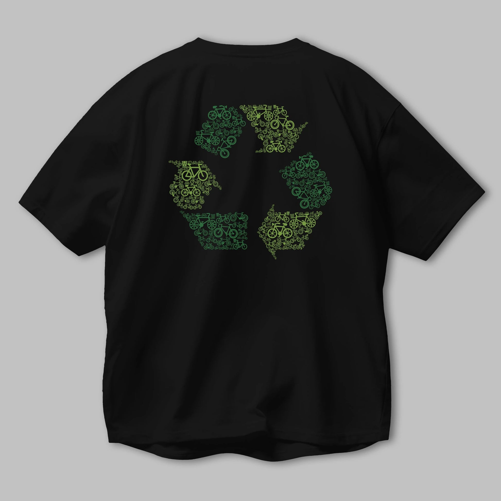 Recycling Arka Baskılı Oversize t-shirt %100 pamuk Erkek Kadın Unisex