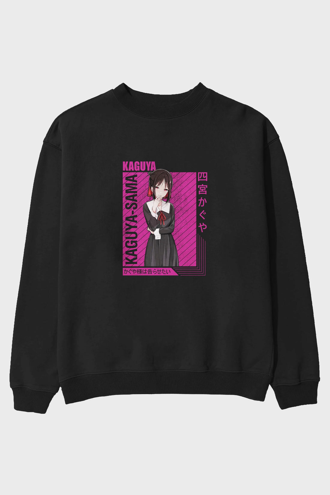 Kaguya Shinomiya 4 1 Anime Ön Baskılı Oversize Sweatshirt Erkek Kadın Unisex