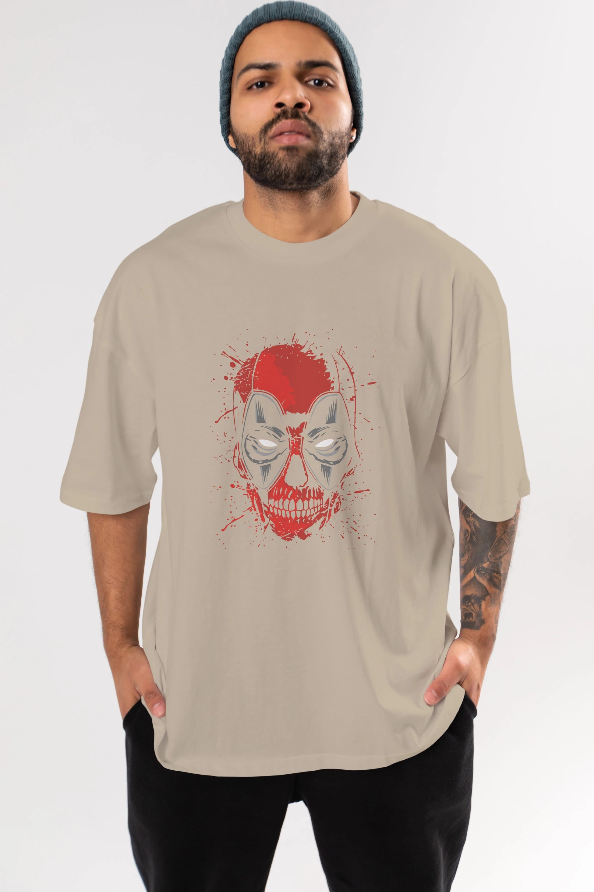 Deadpool (3) Ön Baskılı Oversize t-shirt Erkek Kadın Unisex %100 Pamuk Bisiklet Yaka tişort