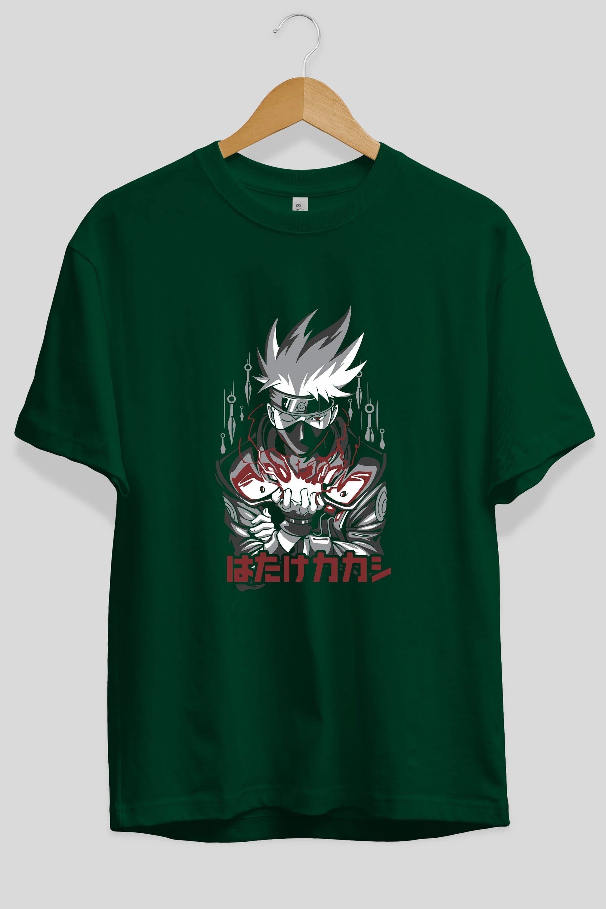 KAKASHI HATAKE NARUTO 1 Anime Ön Baskılı Oversize t-shirt %100 pamuk Erkek Kadın Unisex