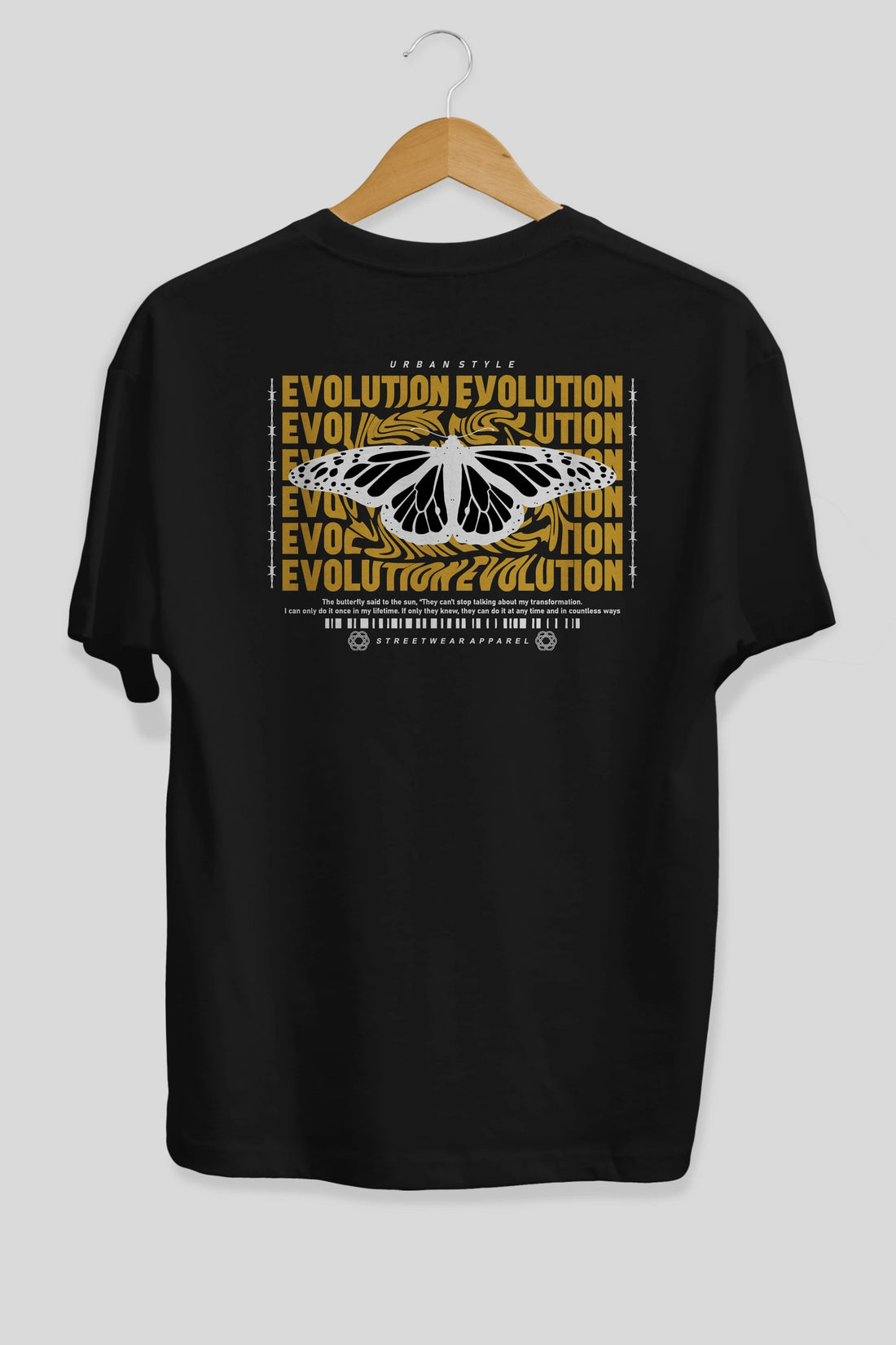 Evolution Urban Style Arka Baskılı Oversize t-shirt Erkek Kadın Unisex