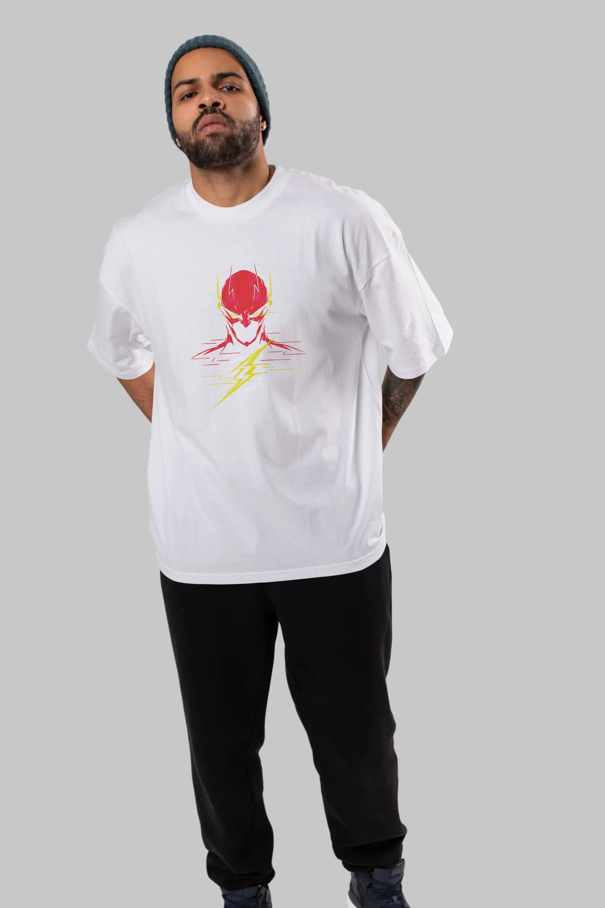 Flash Avengers (2) Ön Baskılı Oversize t-shirt Erkek Kadın Unisex %100 Pamuk Bisiklet Yaka tişort