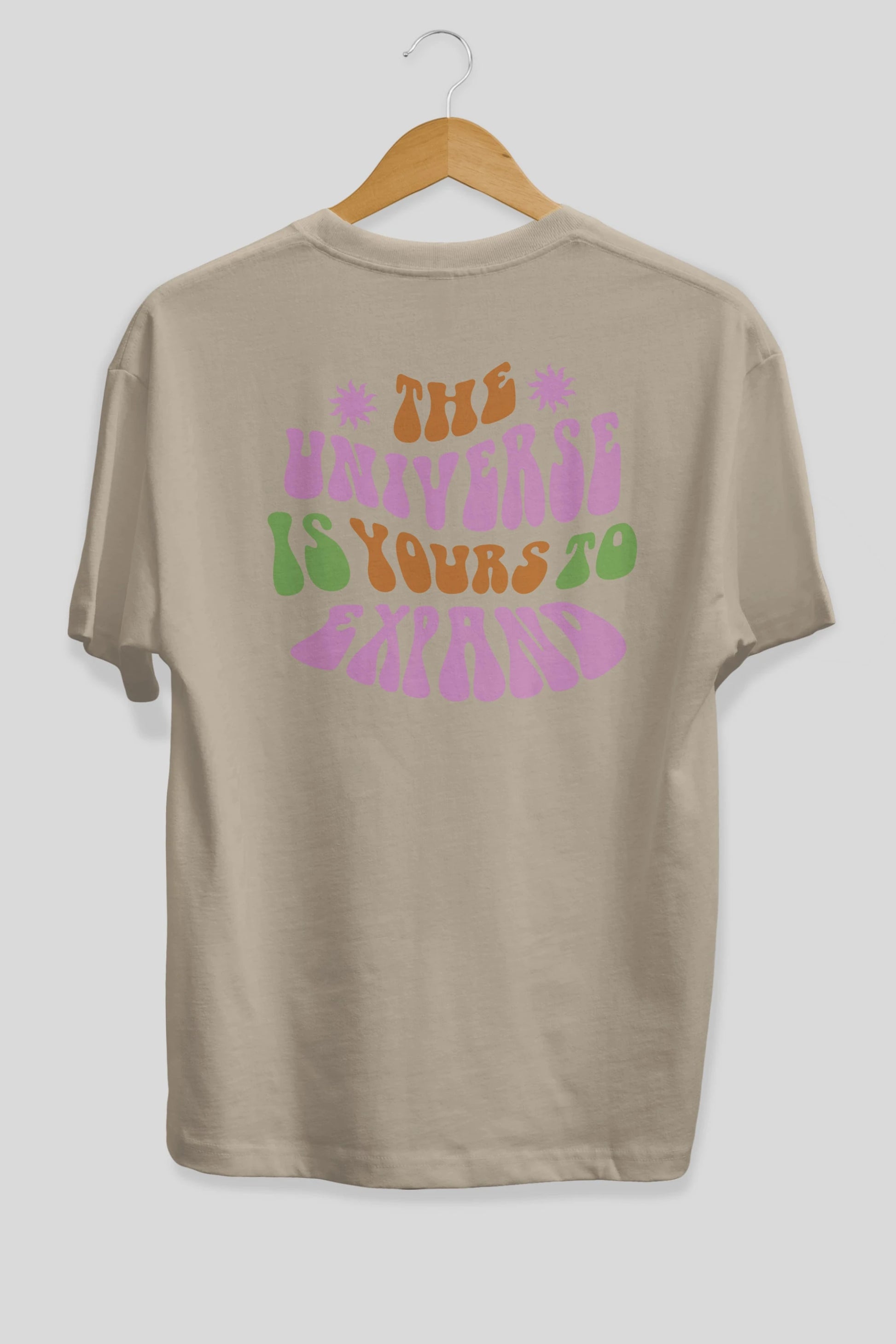 The Universe is Yours Yazılı Arka Baskılı Oversize t-shirt Erkek Kadın Unisex