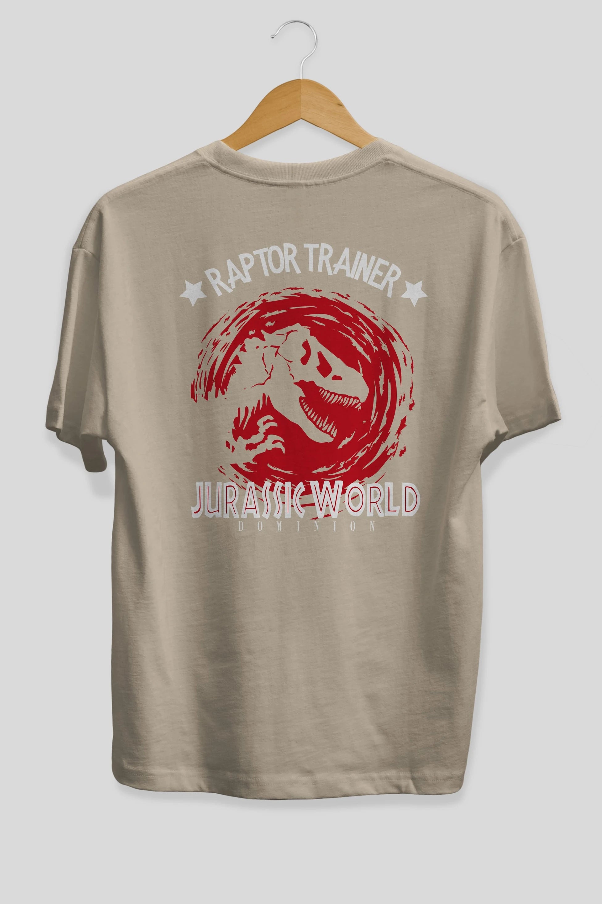 Jurassic Park (3) Arka Baskılı Oversize t-shirt Erkek Kadın Unisex %100 Pamuk Bisiklet Yaka tişort