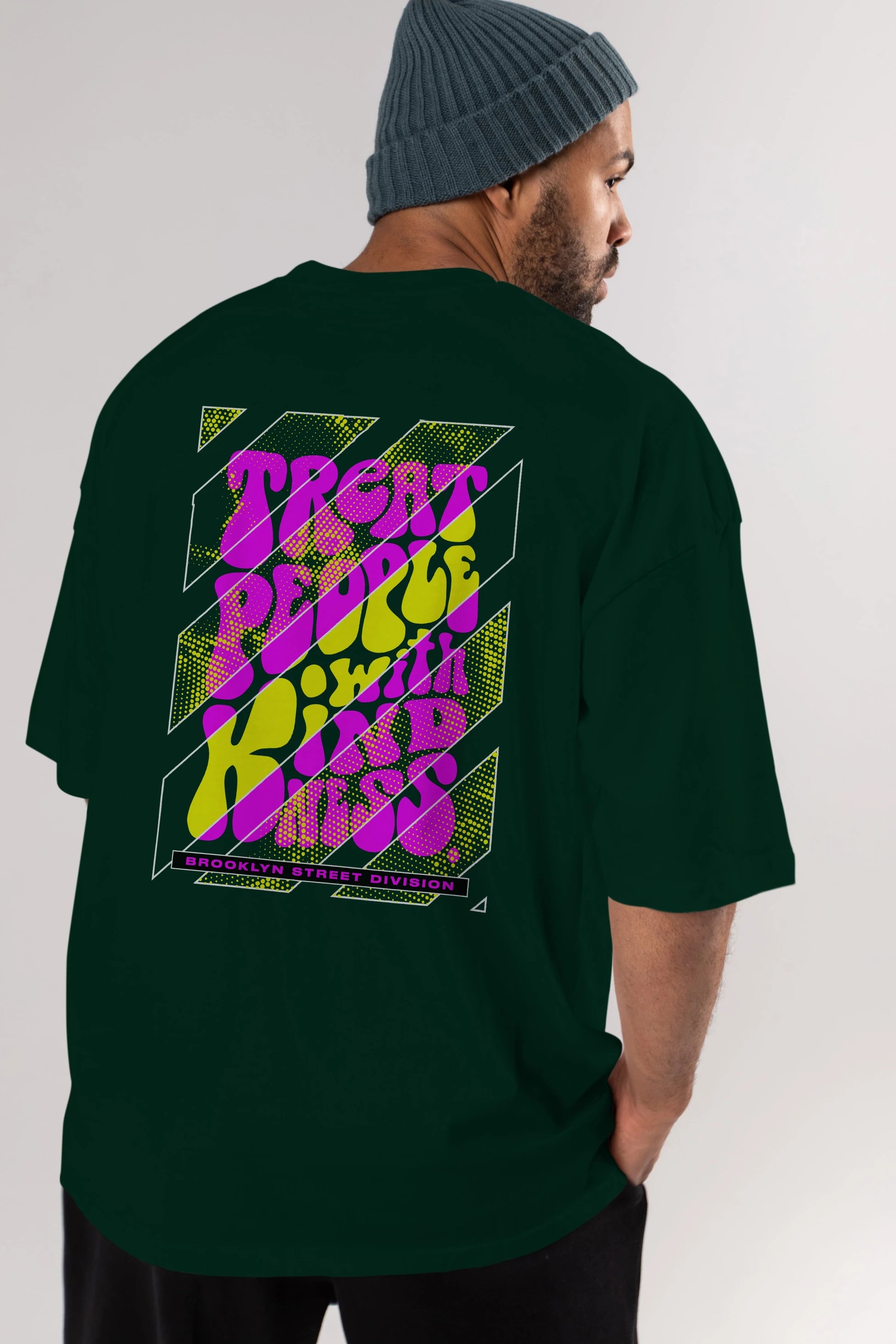 Treat People Arka Baskılı Oversize t-shirt Erkek Kadın Unisex
