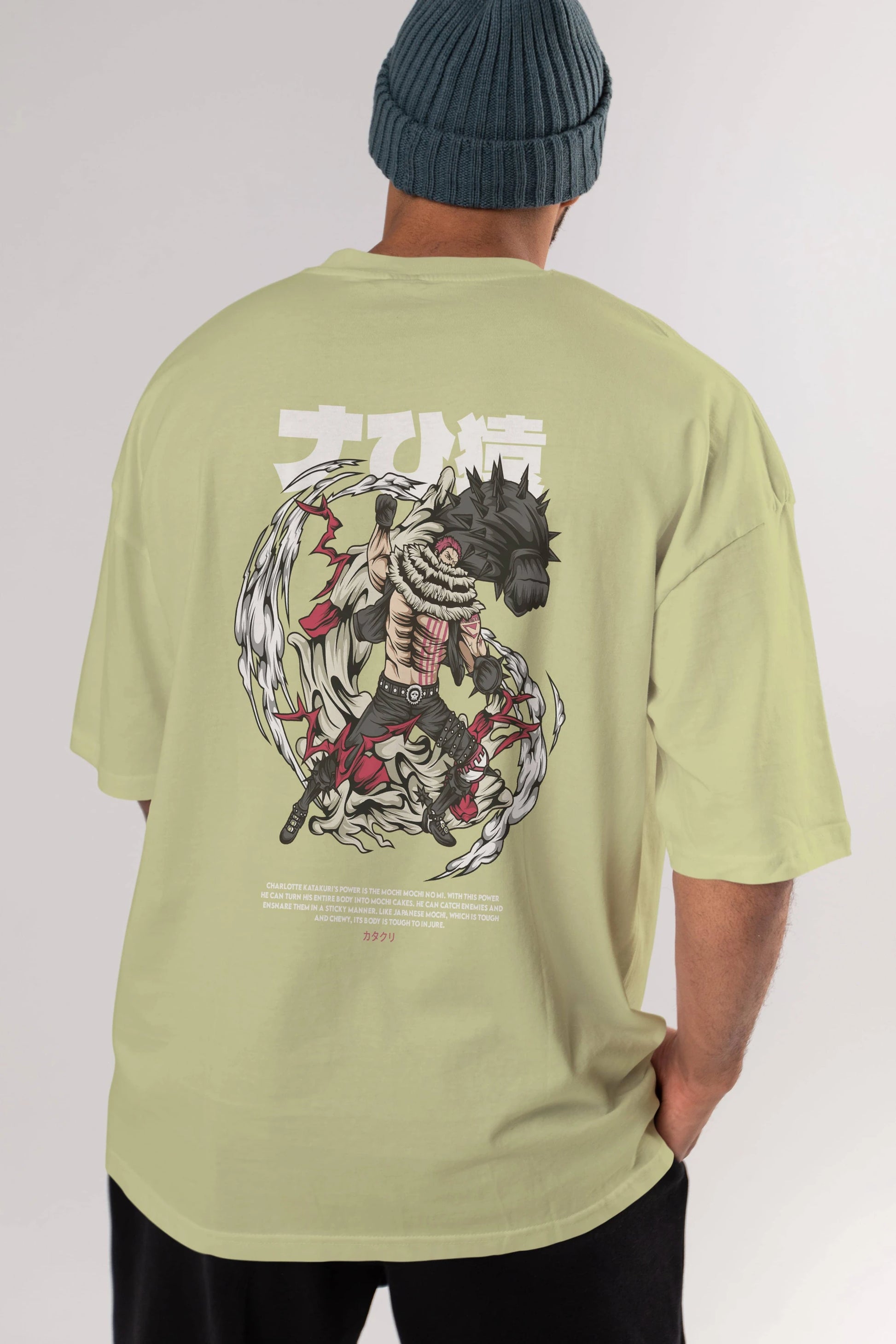 Katakuri Anime Arka Baskılı Oversize t-shirt Erkek Kadın Unisex