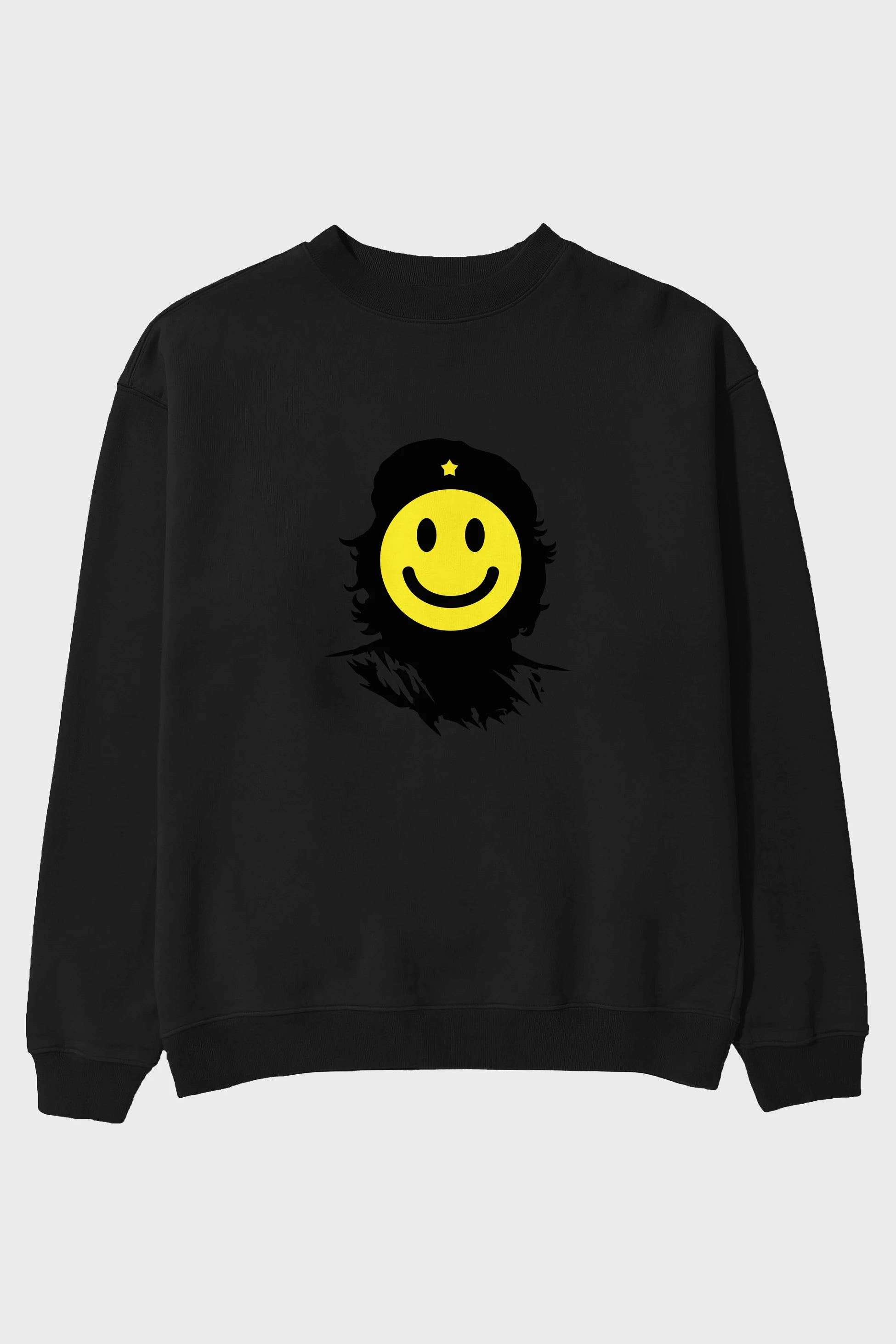 Che Smile Ön Baskılı Oversize Sweatshirt Erkek Kadın Unisex