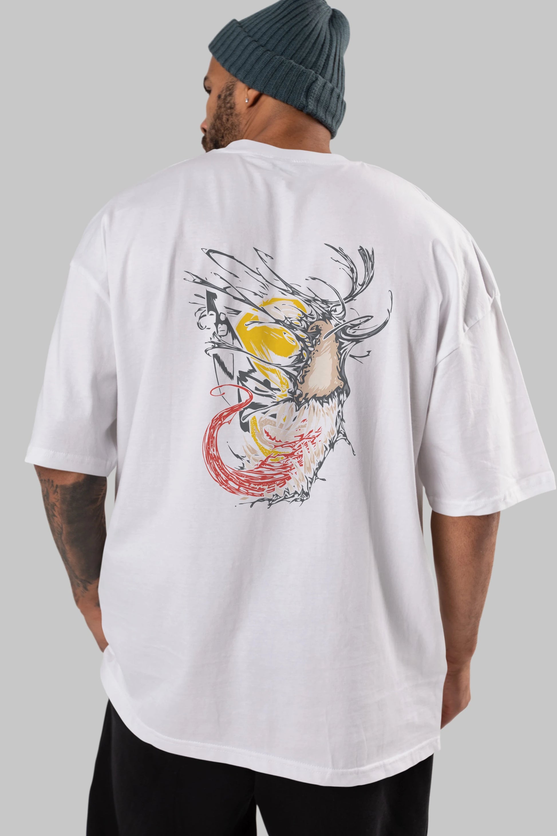 Venom (4) Arka Baskılı Oversize t-shirt Erkek Kadın Unisex %100 Pamuk Bisiklet Yaka tişort