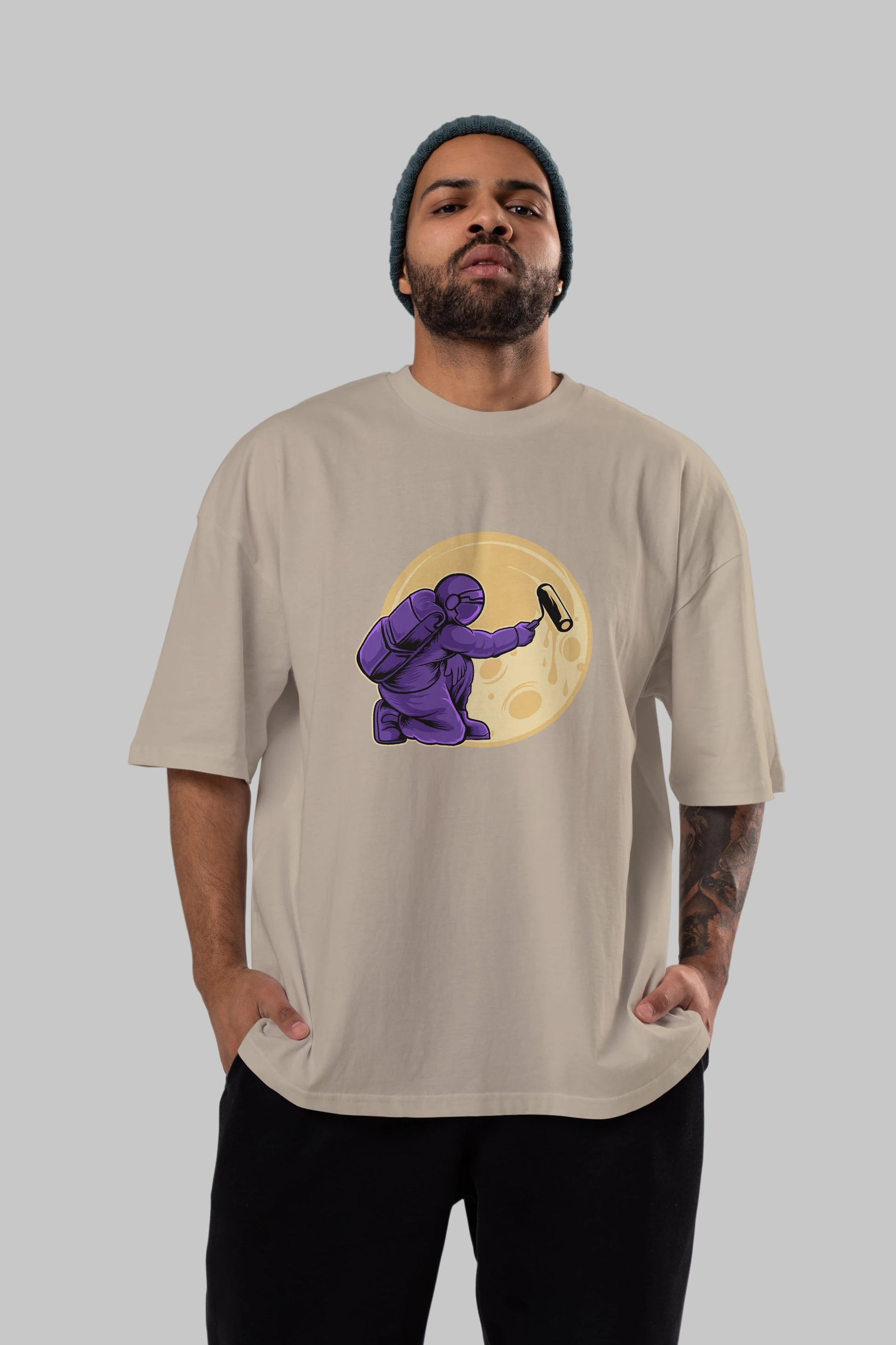 Astropaint Ön Baskılı Oversize t-shirt Erkek Kadın Unisex