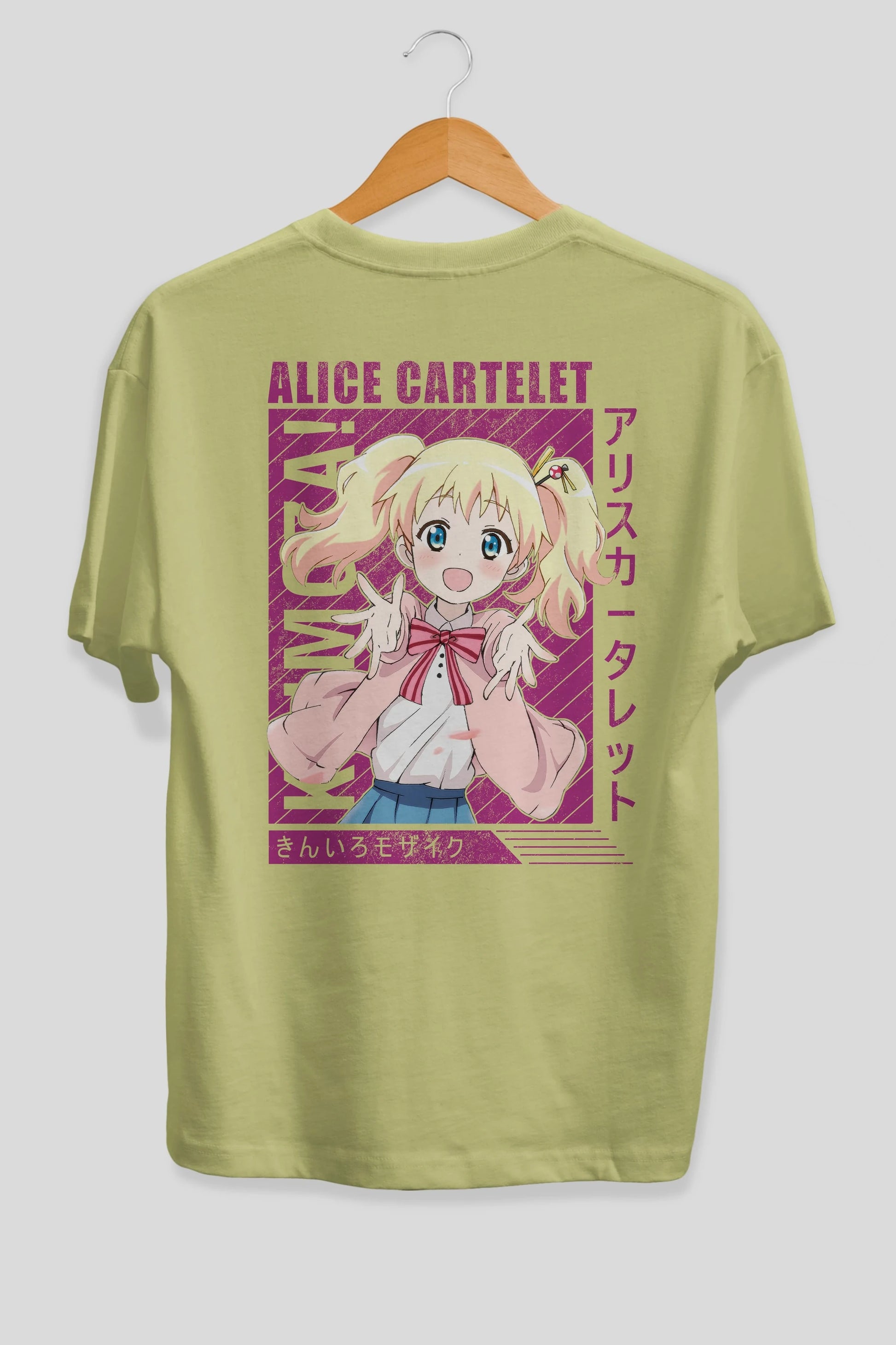 Alice Cartelet 12 Anime Arka Baskılı Oversize t-shirt Erkek Kadın Unisex