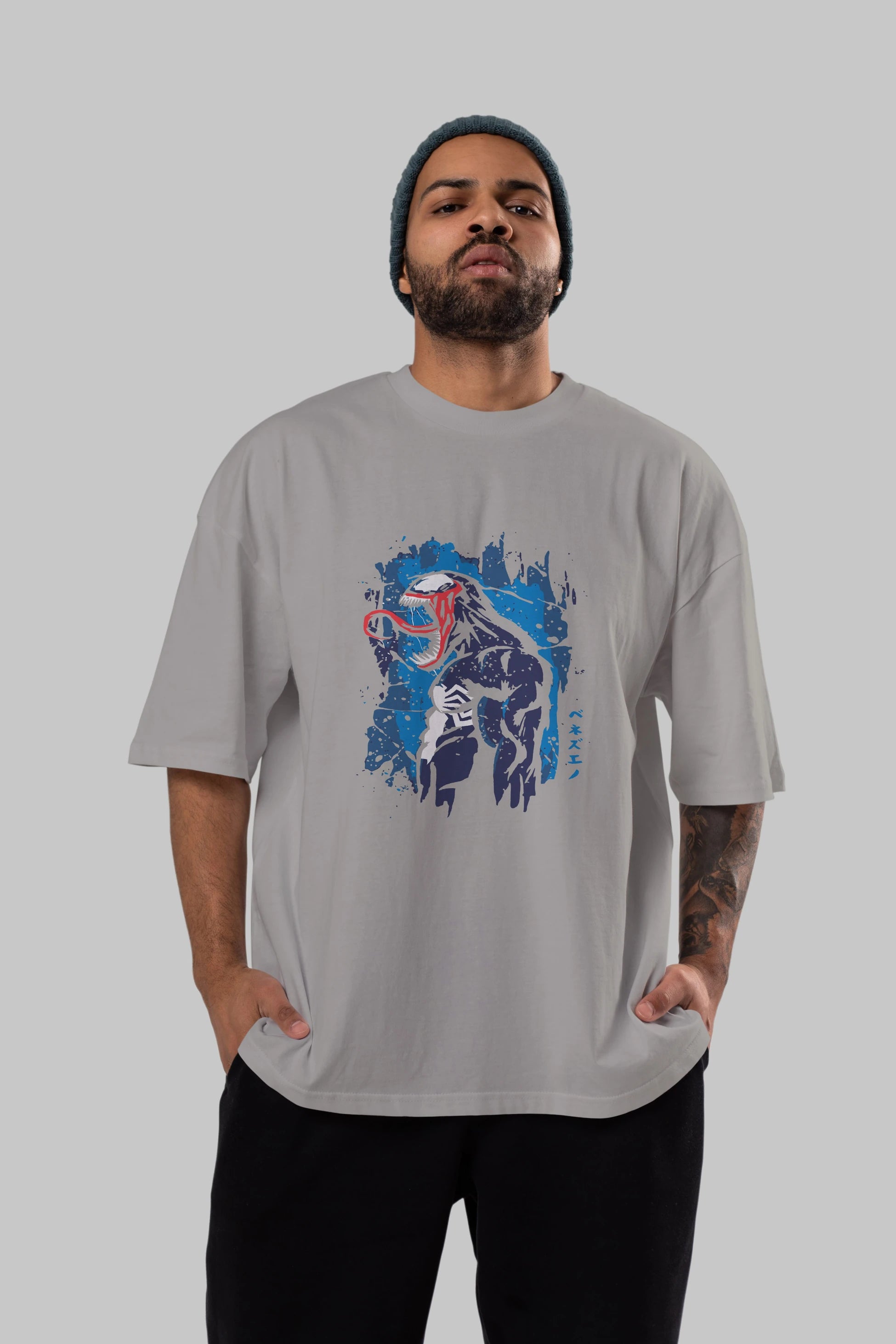 Venom (24) Ön Baskılı Oversize t-shirt Erkek Kadın Unisex %100 Pamuk Bisiklet Yaka tişort